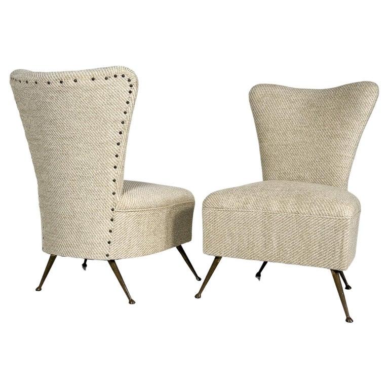 Mid-Century Pair of Italian Chairs, 1950s 1