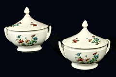 Mid-Century Pair of Italian Richard Ginori Soup Tureens Porcelain