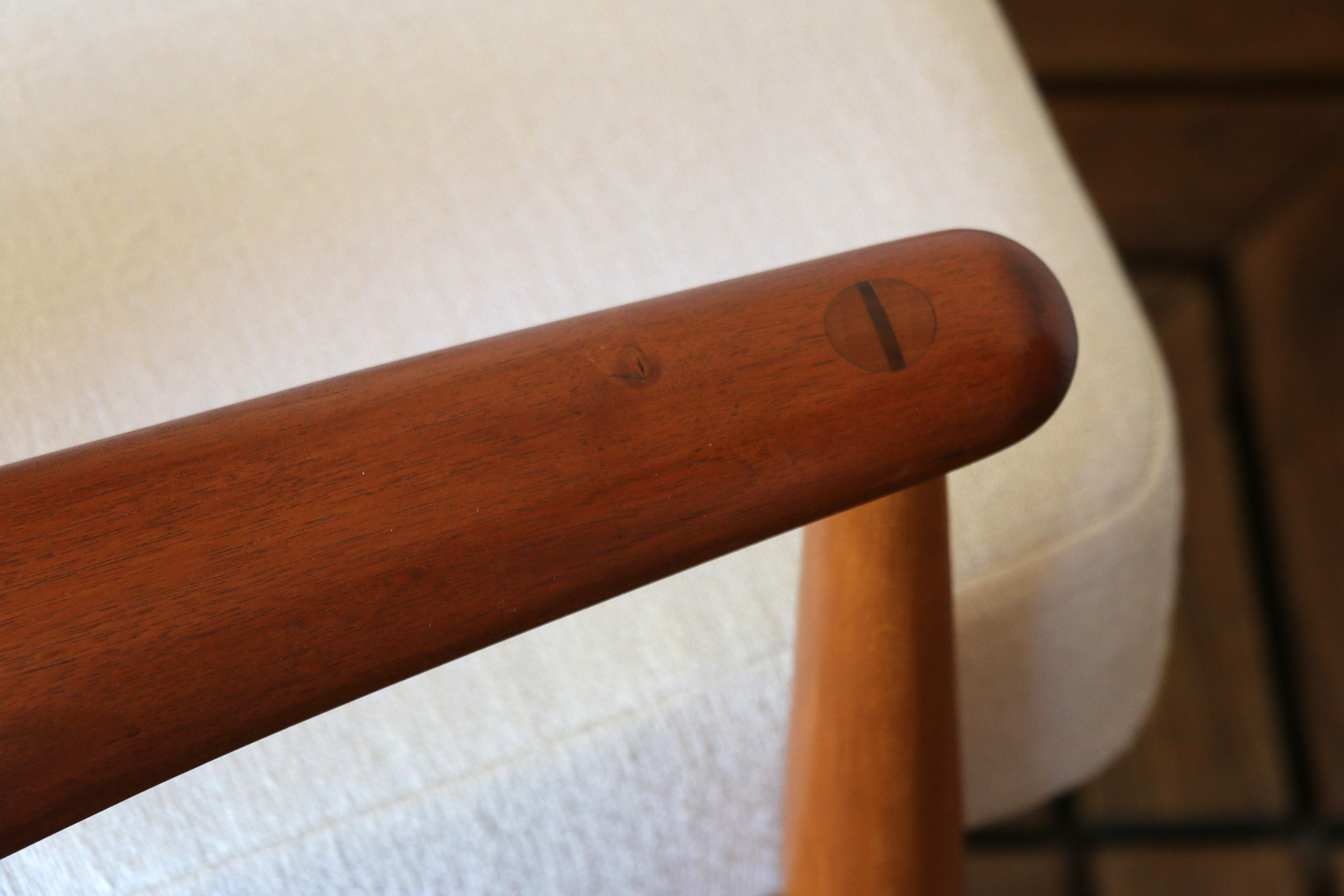 Coppia di sedie da salotto di metà secolo in teak e beeche di Arne Vodder, Danimarca, anni '60 in vendita 5