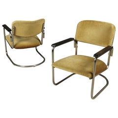 Midcentury Pair of Lounge Chairs, Netherlands, 1940s
