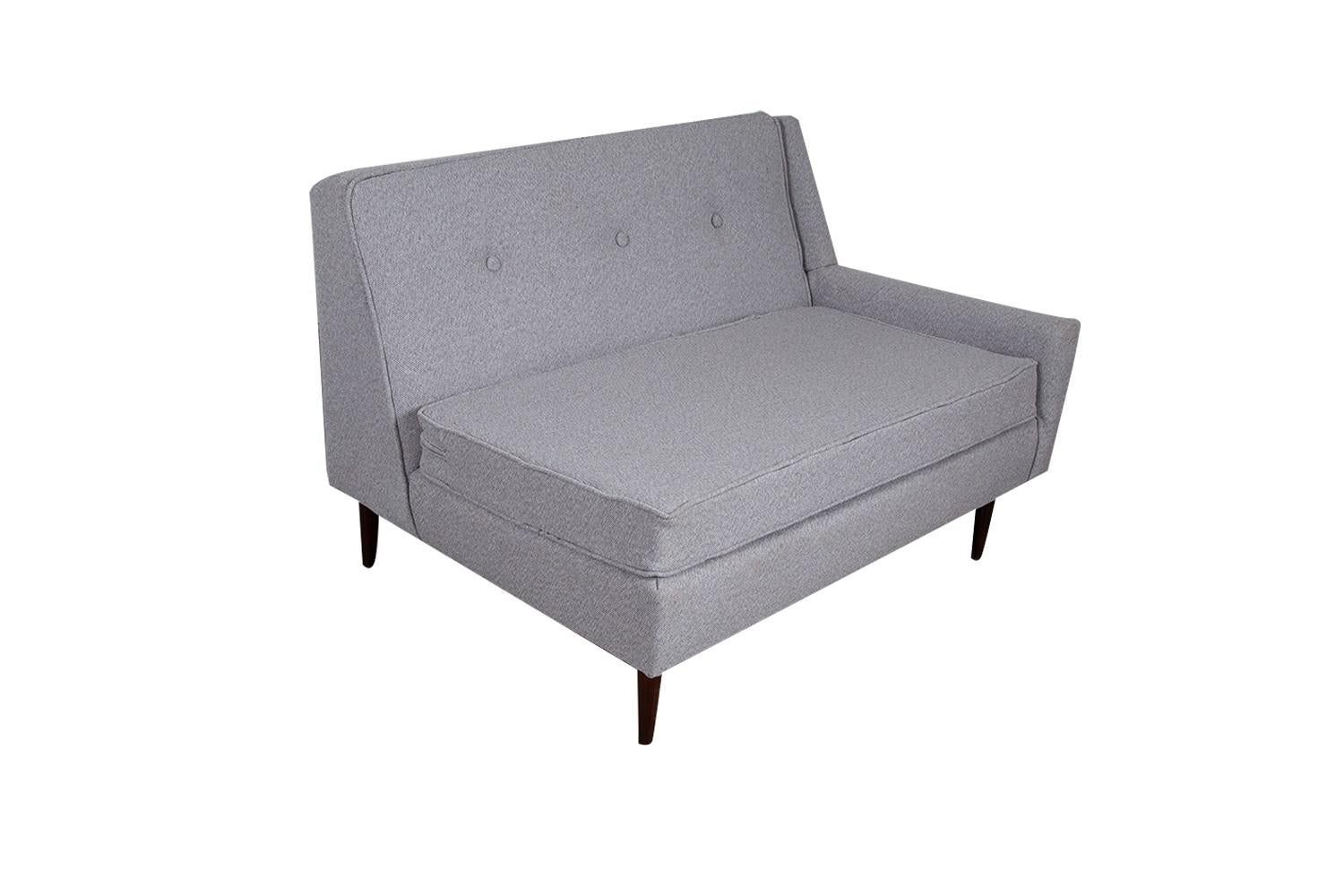 Late 20th Century Mid-Century Pair of Loveseat Settee Sofas For Sale