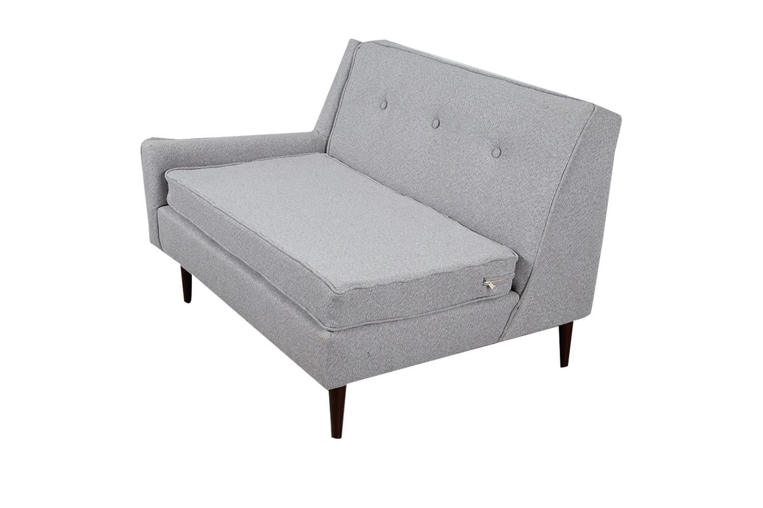 Upholstery Mid-Century Pair of Loveseat Settee Sofas For Sale