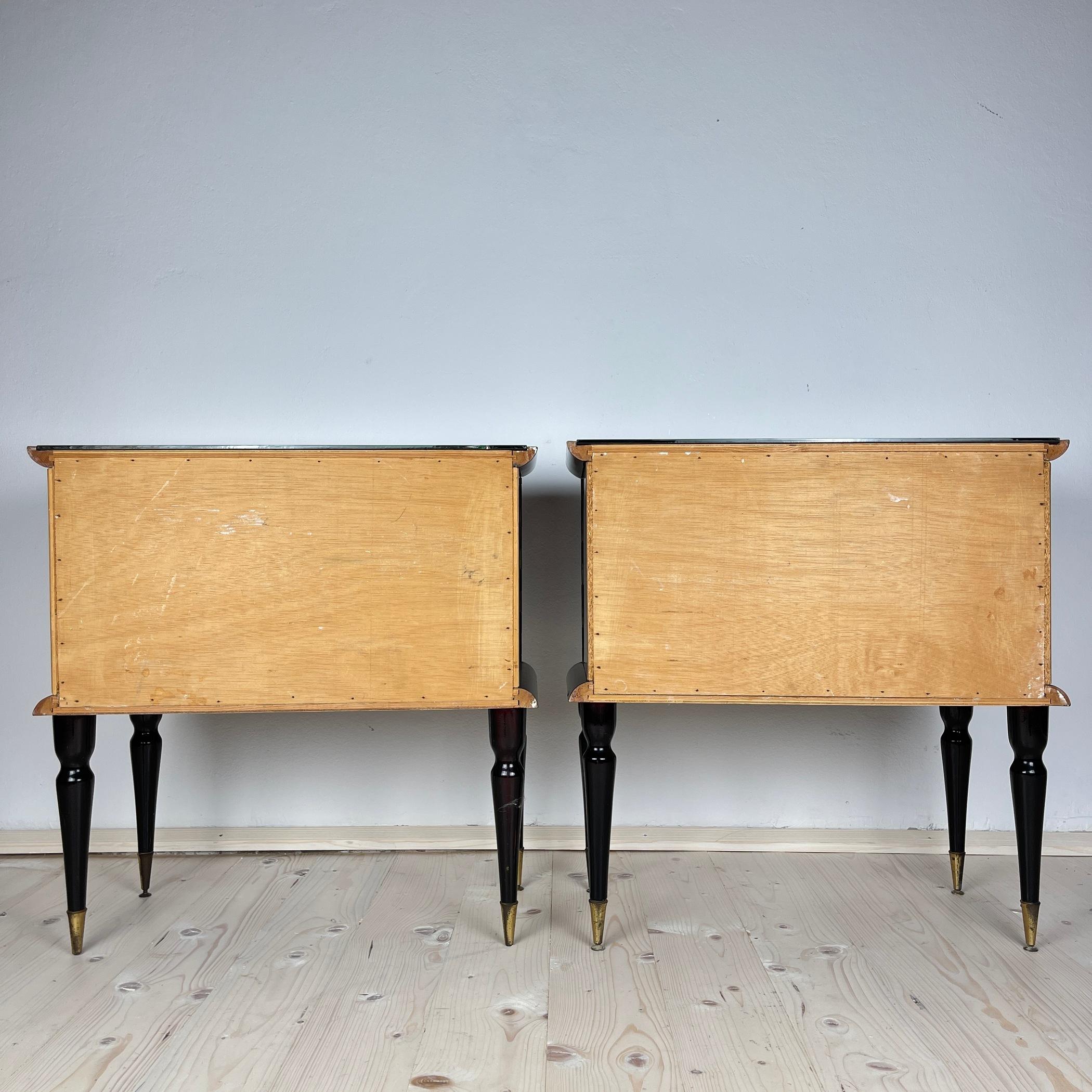 Mid-century pair of nightstands Italy 50s In Good Condition In Miklavž Pri Taboru, SI