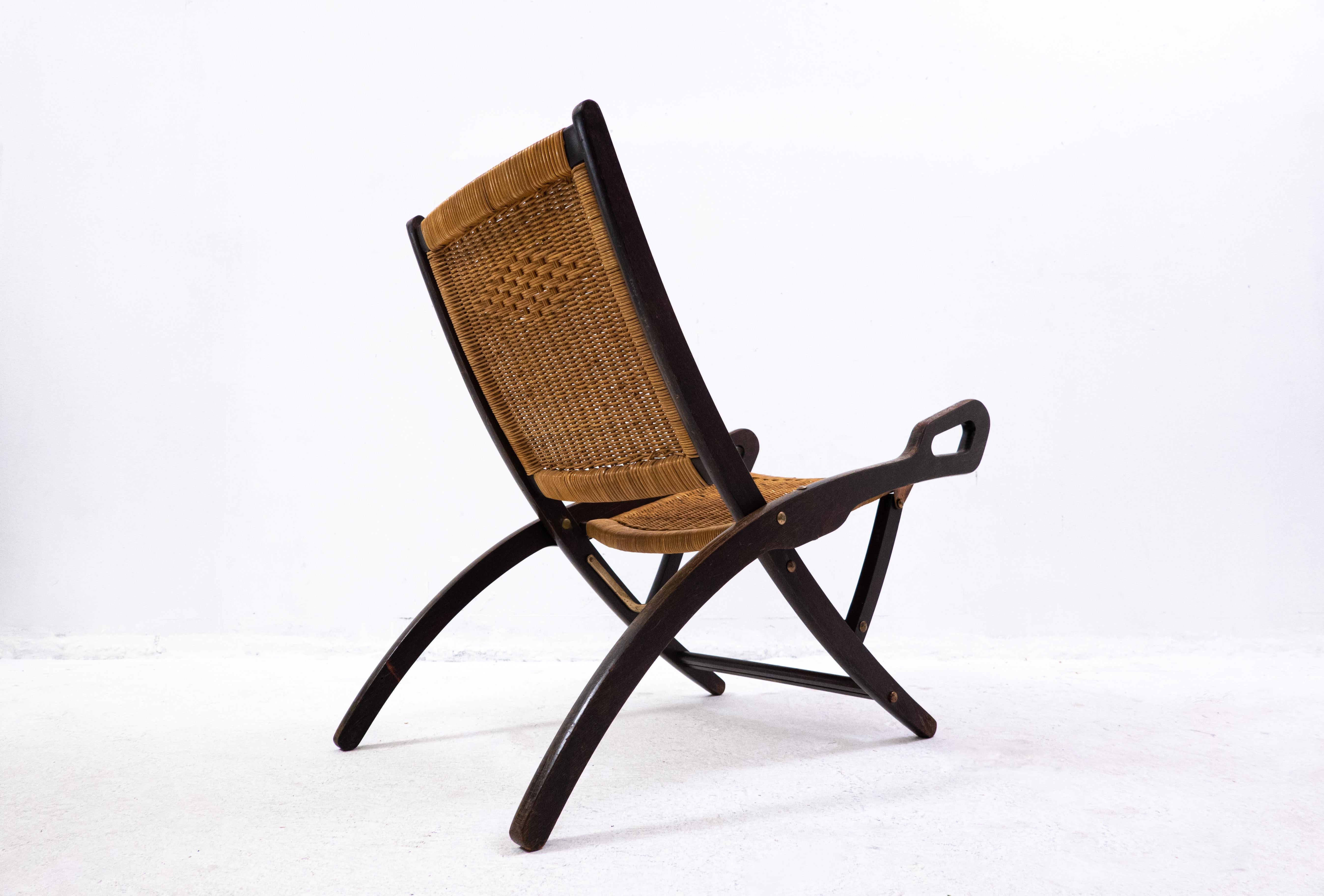 Mid-Century Pair of Ninfea Folding Chairs by Gio Ponti for Reguitti, Italy, 1950 1