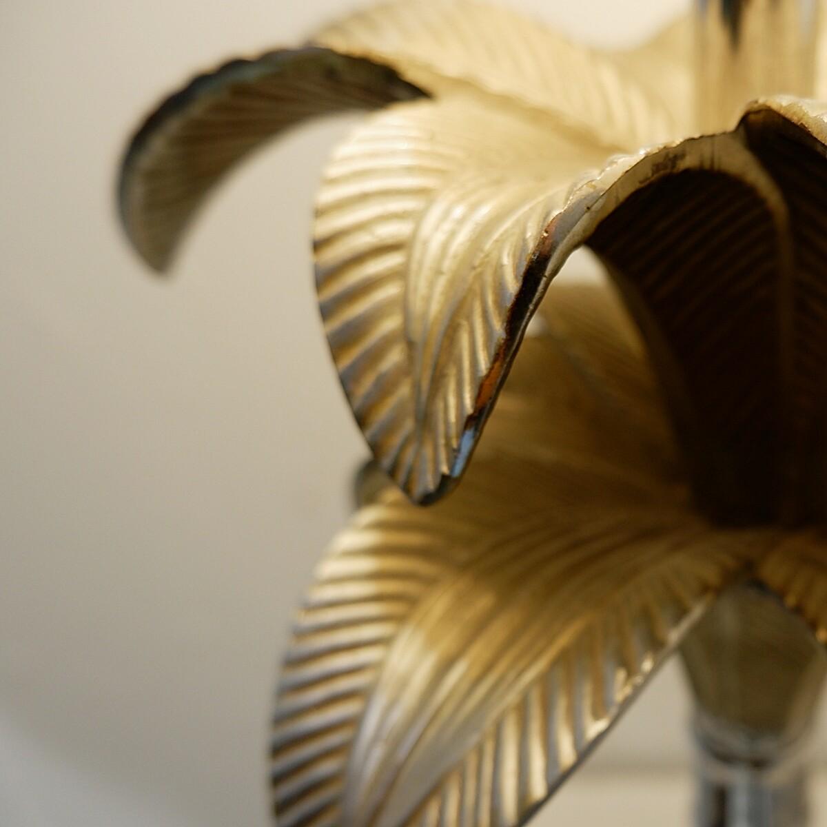 Mid Century Pair Of Palm Tree Table Lamps - 1960s For Sale 6