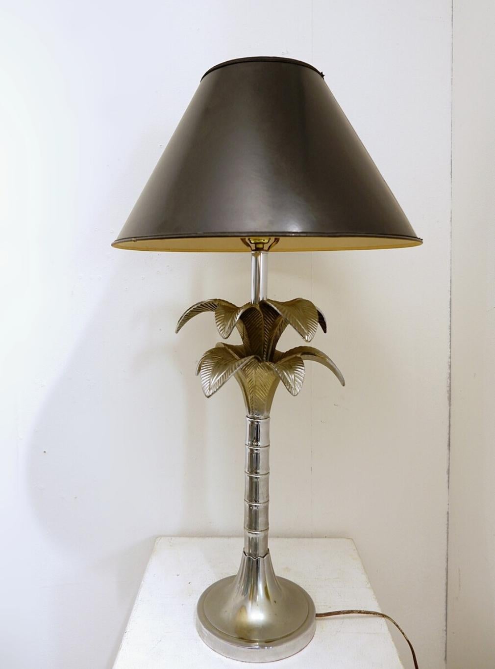 Mid Century Pair Of Palm Tree Table Lamps - 1960s For Sale 7