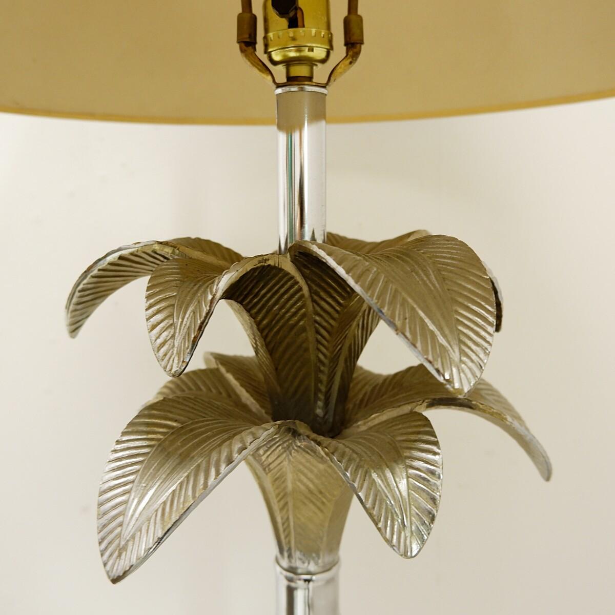 Mid Century Pair Of Palm Tree Table Lamps - 1960s For Sale 8