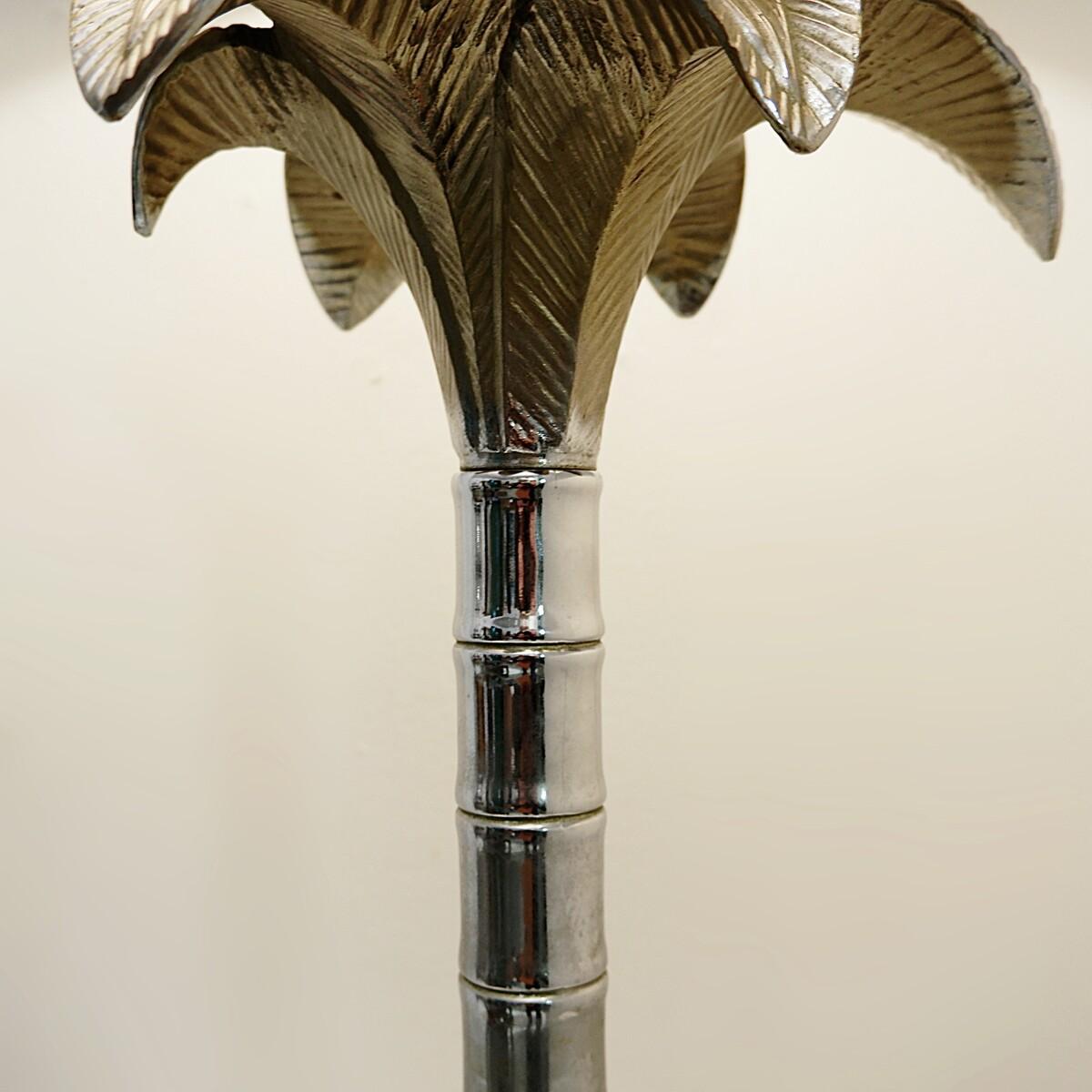 Mid Century Pair Of Palm Tree Table Lamps - 1960s For Sale 1
