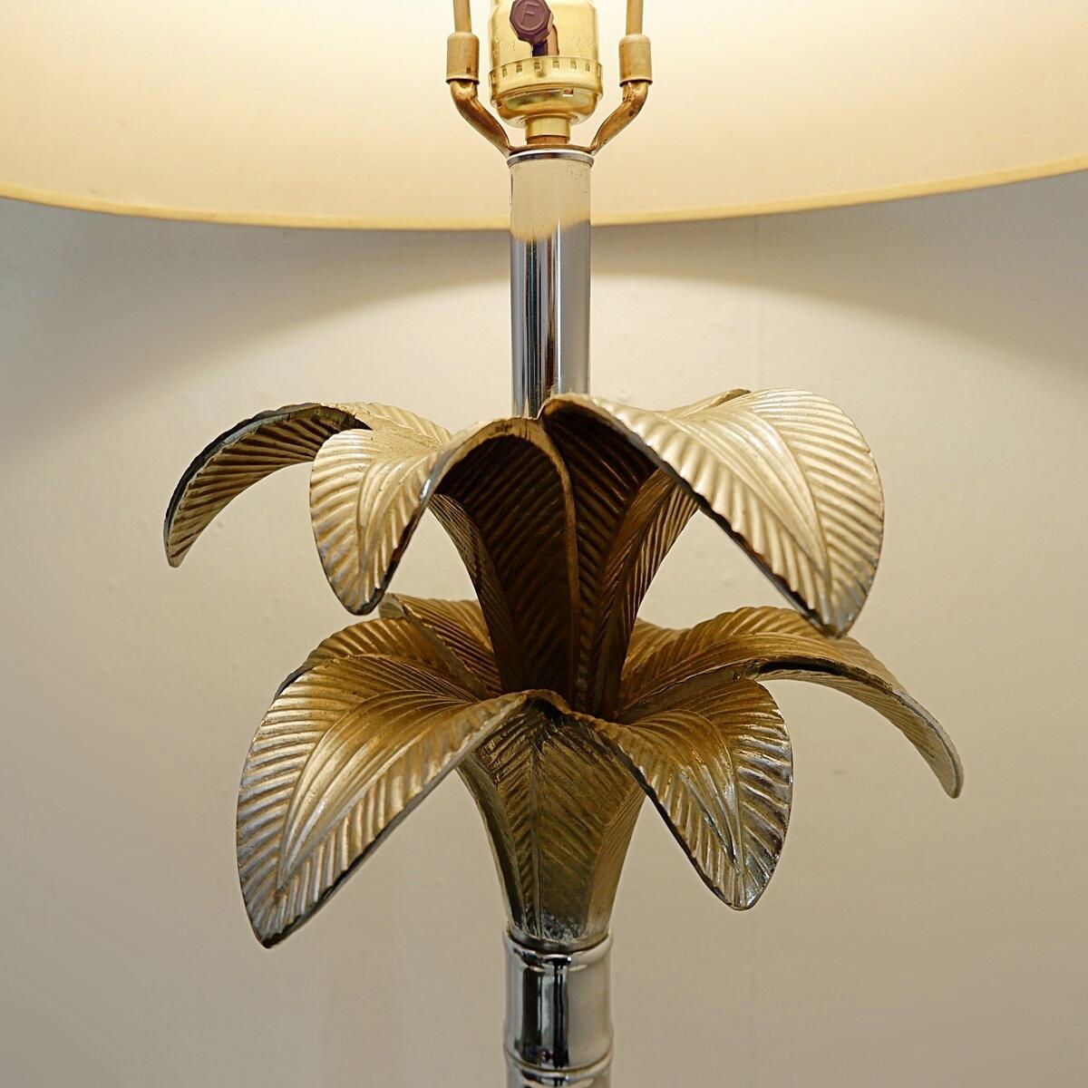 Mid Century Pair Of Palm Tree Table Lamps - 1960s For Sale 2
