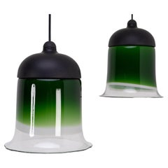 Mid-Century Pair of Pendant Lamps by Peil and Putzler with Murano-Glas, 1970s