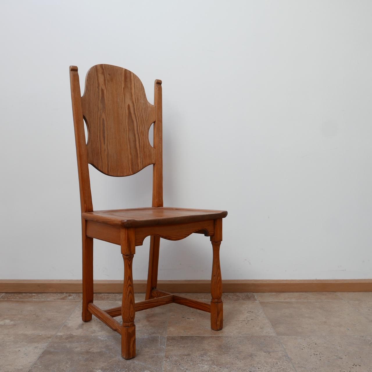 Mid-Century Pair of Pine Swedish Occasional Chairs 1