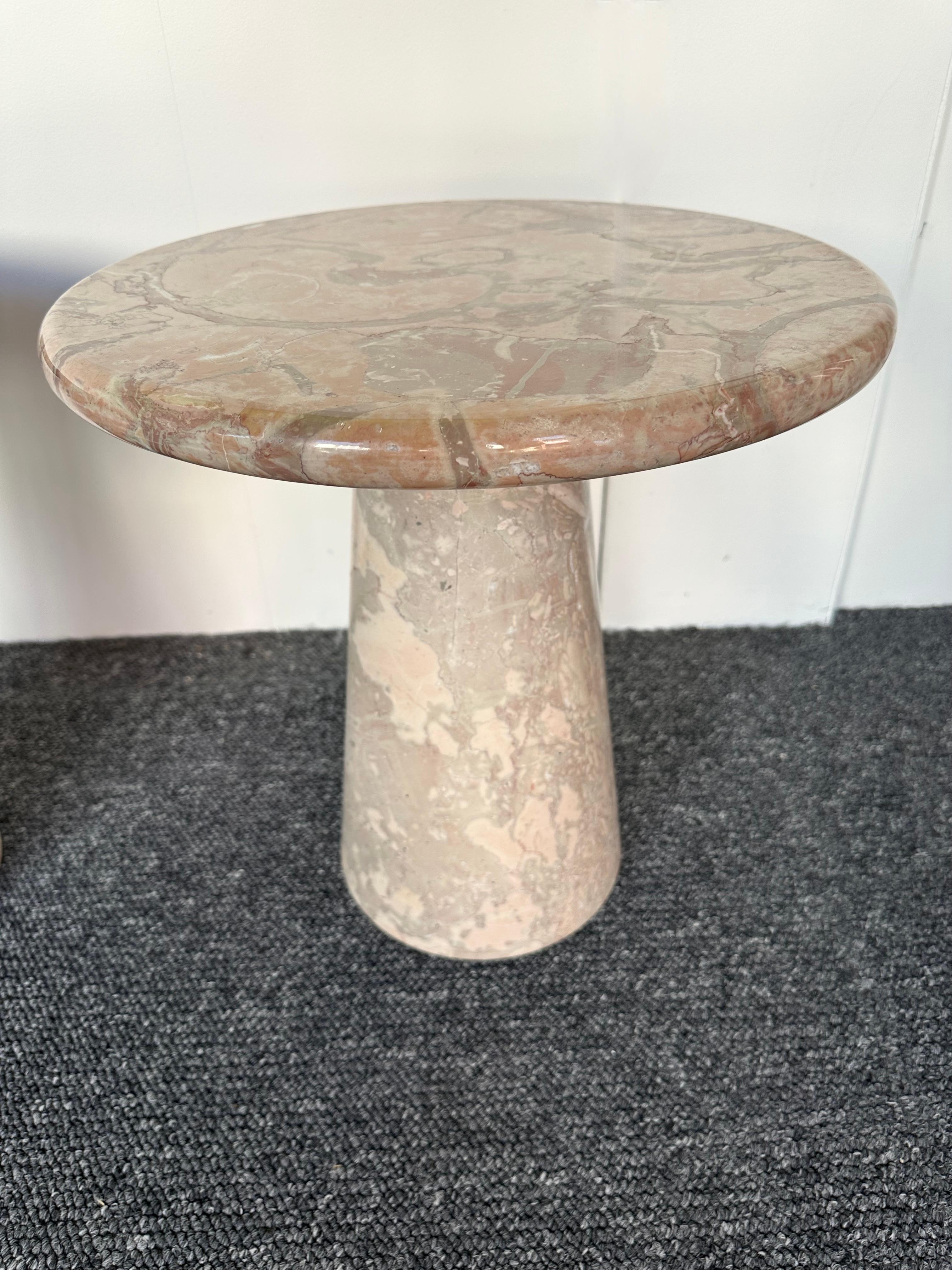 Mid-Century Pink Marble Table, Italy, 1980s In Good Condition For Sale In SAINT-OUEN, FR