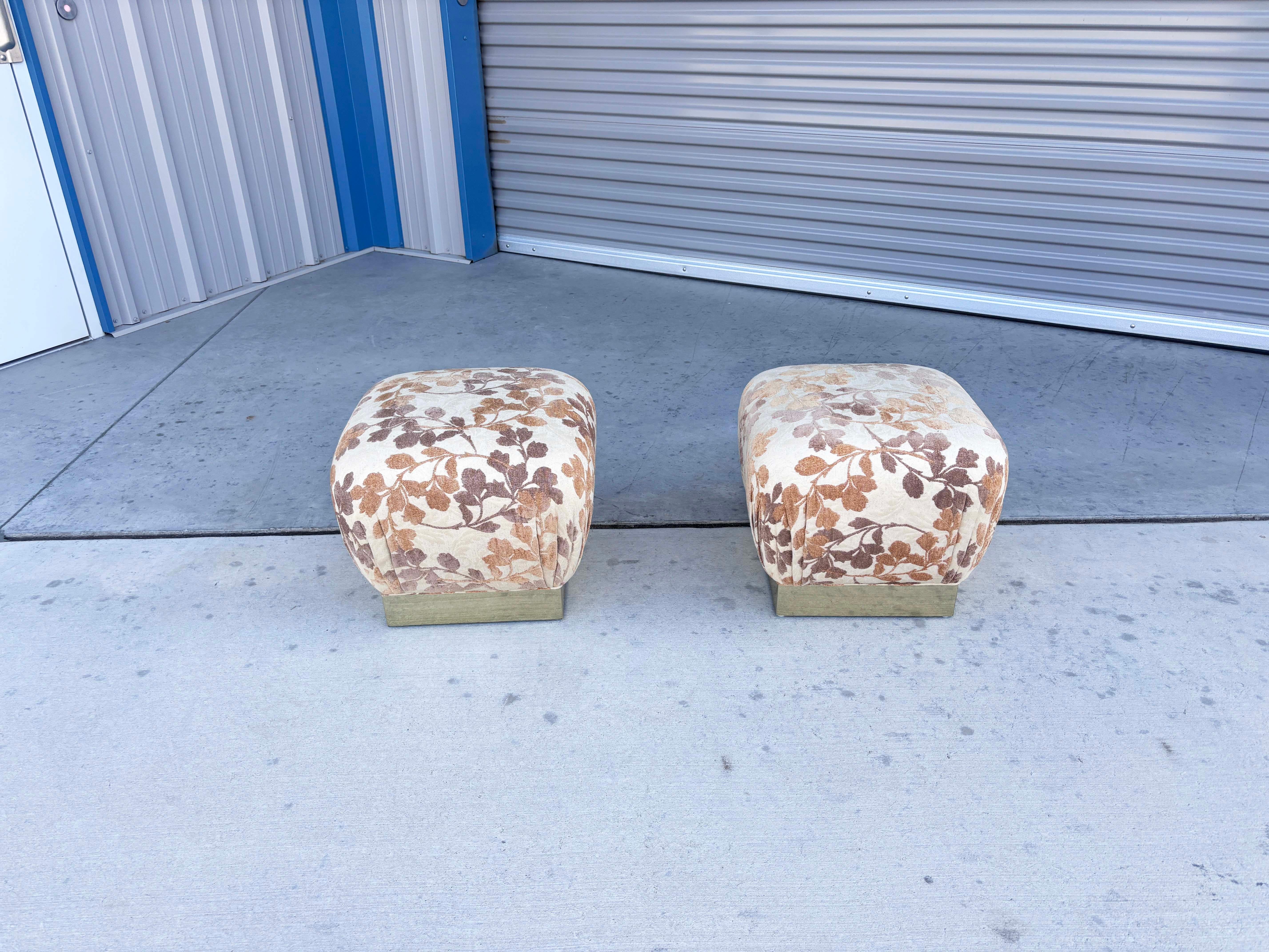 Mid-Century Modern Paire de poufs et d'ottomans du milieu du siècle dernier d'après Marge Carson en vente