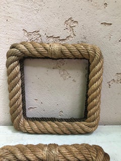 Coppia di cornici in corda di metà secolo Adrien Audoux & Frida Minet