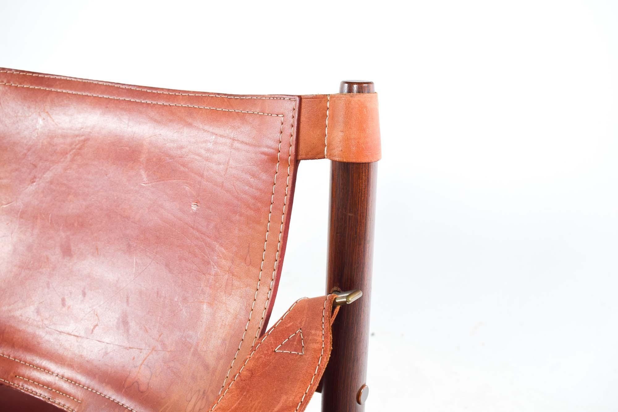 20th Century Mid-Century Pair of Rosewood Armchairs “Sirocco” by Arne Norell, 1960 For Sale