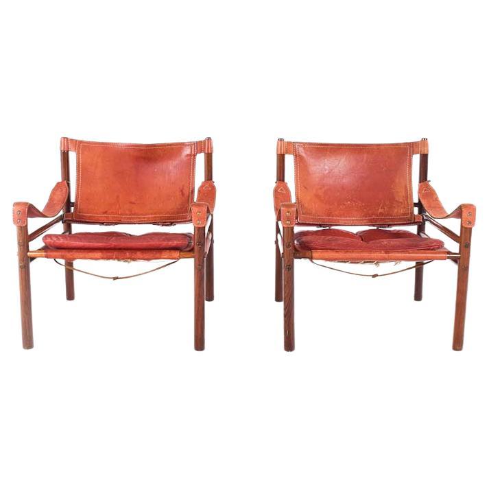 Paire de fauteuils Sirocco en bois de rose du milieu du siècle dernier, par Arne Norell, 1960 en vente