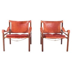 Mid-Century Pair of Rosewood Armchairs “Sirocco” by Arne Norell, 1960