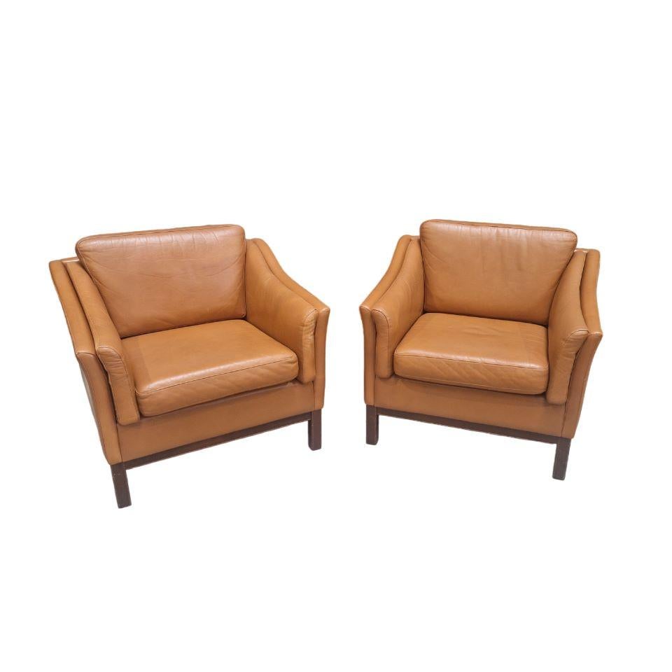 Late 20th Century Mid Century Pair of Scandinavian armchairs, Denmark, end 70's For Sale