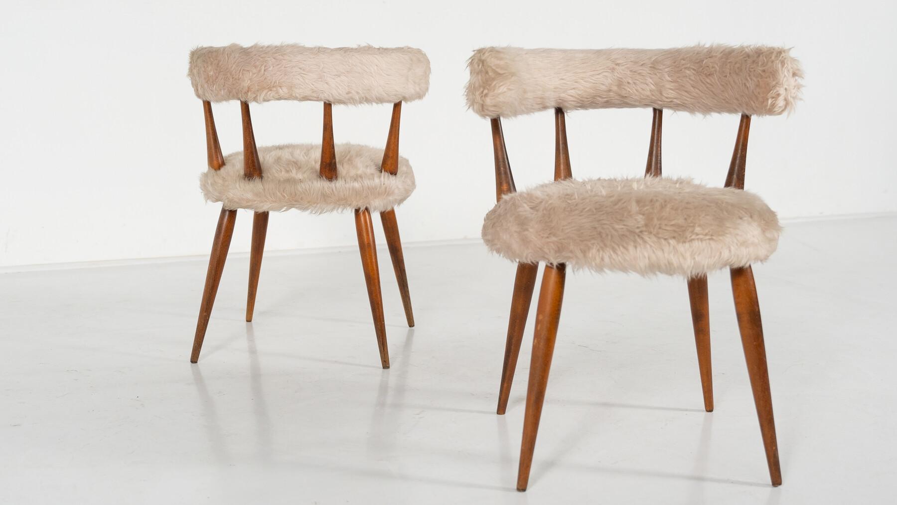 Mid-Century Pair of Scandinavian Cocktail Chairs - 1950s For Sale 1