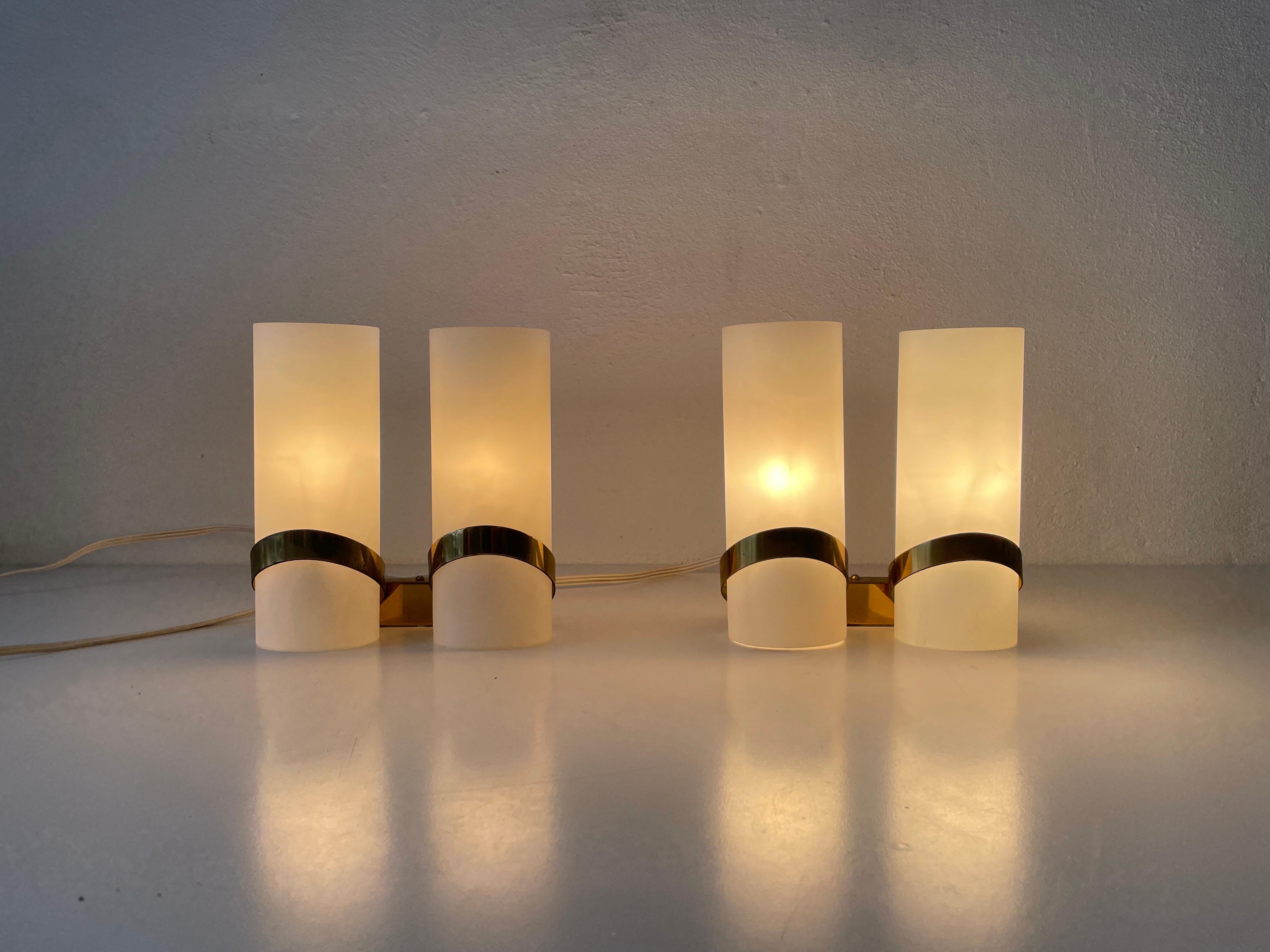 Mid-Century Pair of Sconces by Stilnovo, 1950s, Italy In Good Condition For Sale In Hagenbach, DE