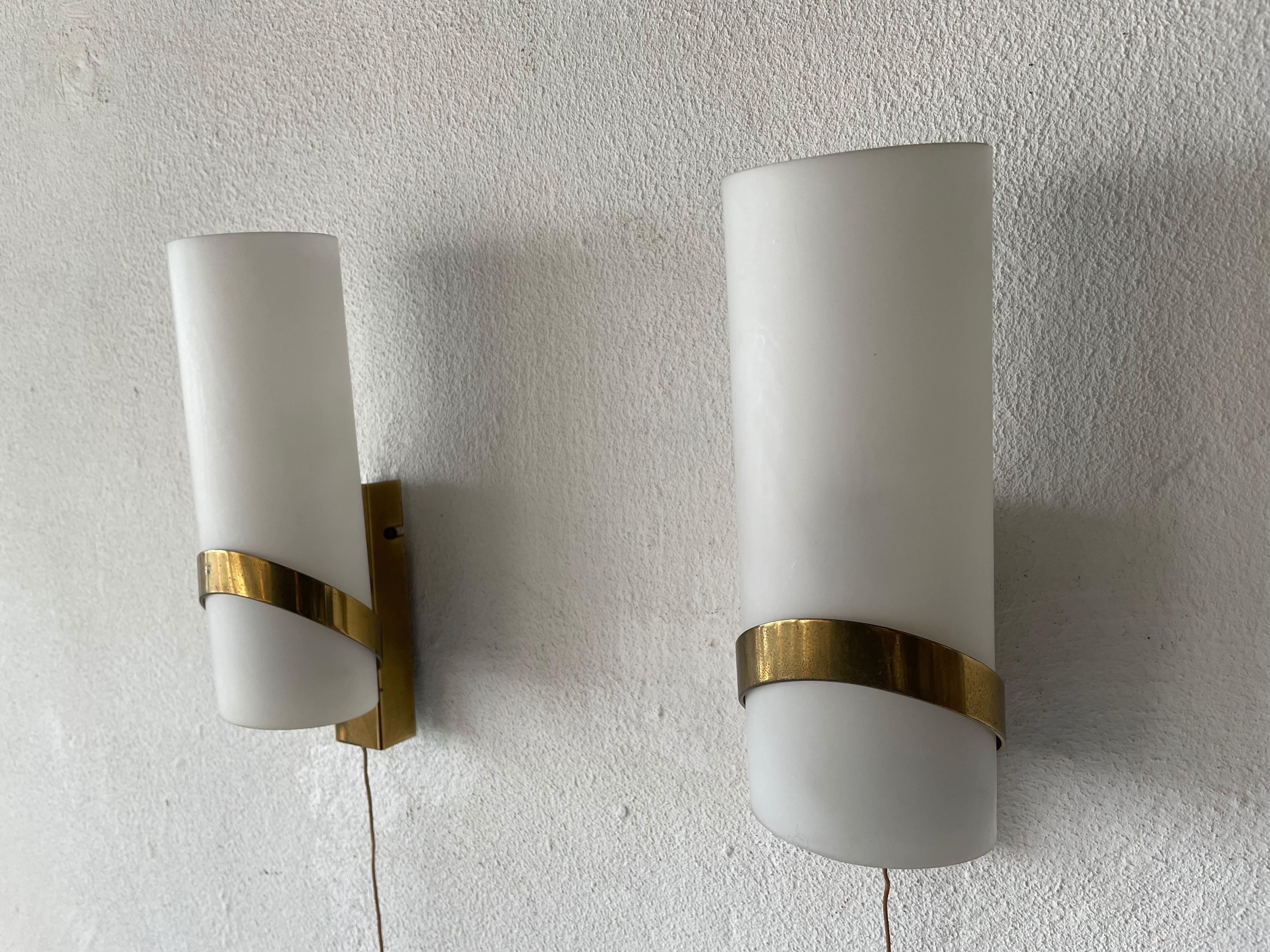 Mid-20th Century Mid-Century Pair of Sconces by Stilnovo, 1950s, Italy For Sale