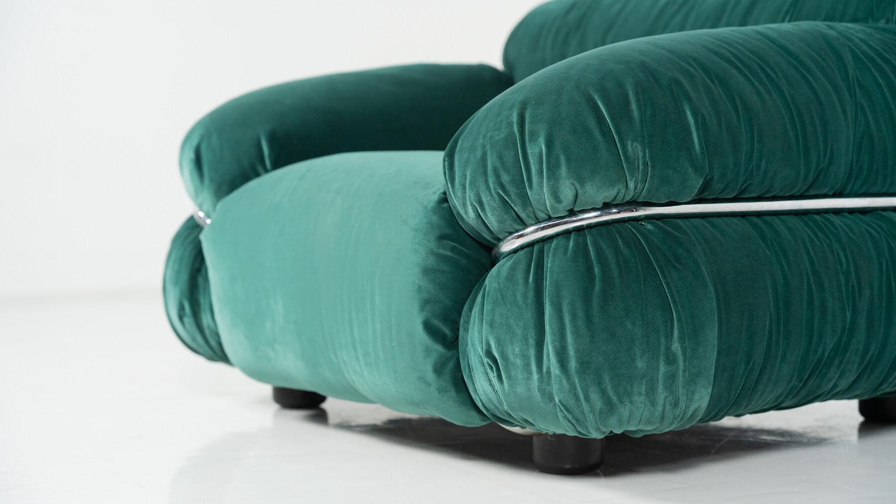 Coppia di poltrone Sesann di metà secolo di Gianfranco Frattini per Cassina, anni '70 in vendita 5