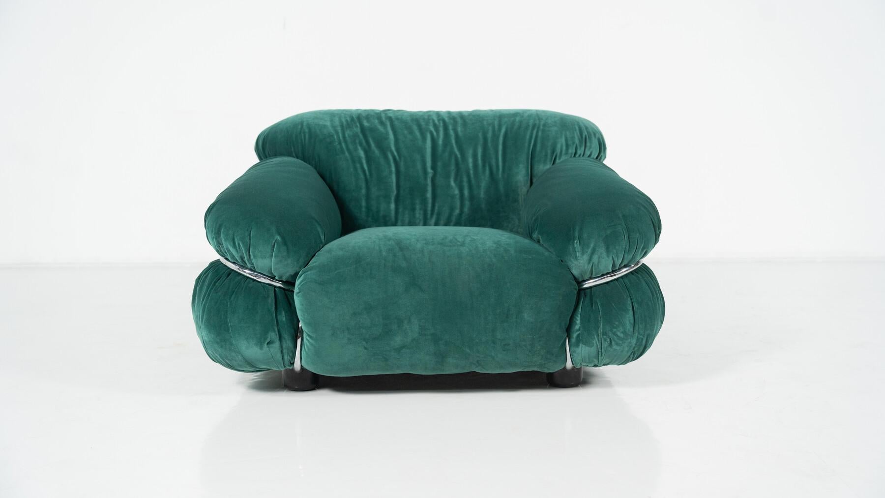 Coppia di poltrone Sesann di metà secolo di Gianfranco Frattini per Cassina, anni '70 in vendita 3