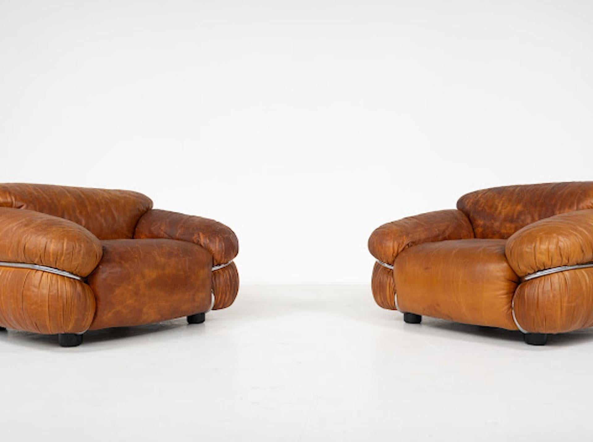 Paire de fauteuils Sesann de Gianfranco Frattini pour Cassina, Italie en vente 4