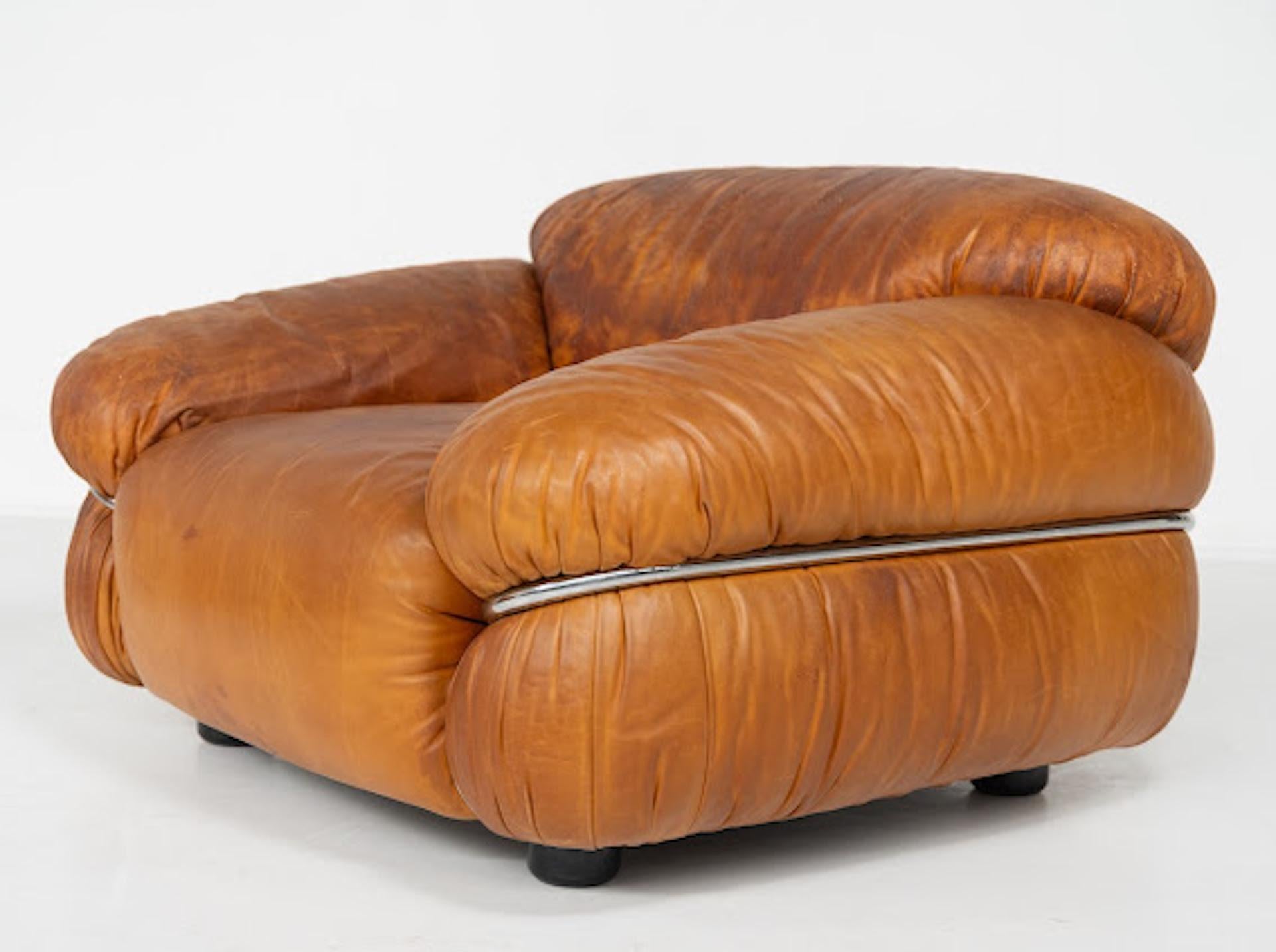 Paire de fauteuils Sesann de Gianfranco Frattini pour Cassina, Italie en vente 2