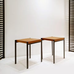 Mid Century pair of side table by Eduard Ludwig for Lotos-Werkkunst - 1960s