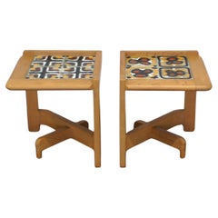 Mid Century pair of side tables by Guillerme et Chambron for "Votre maison"