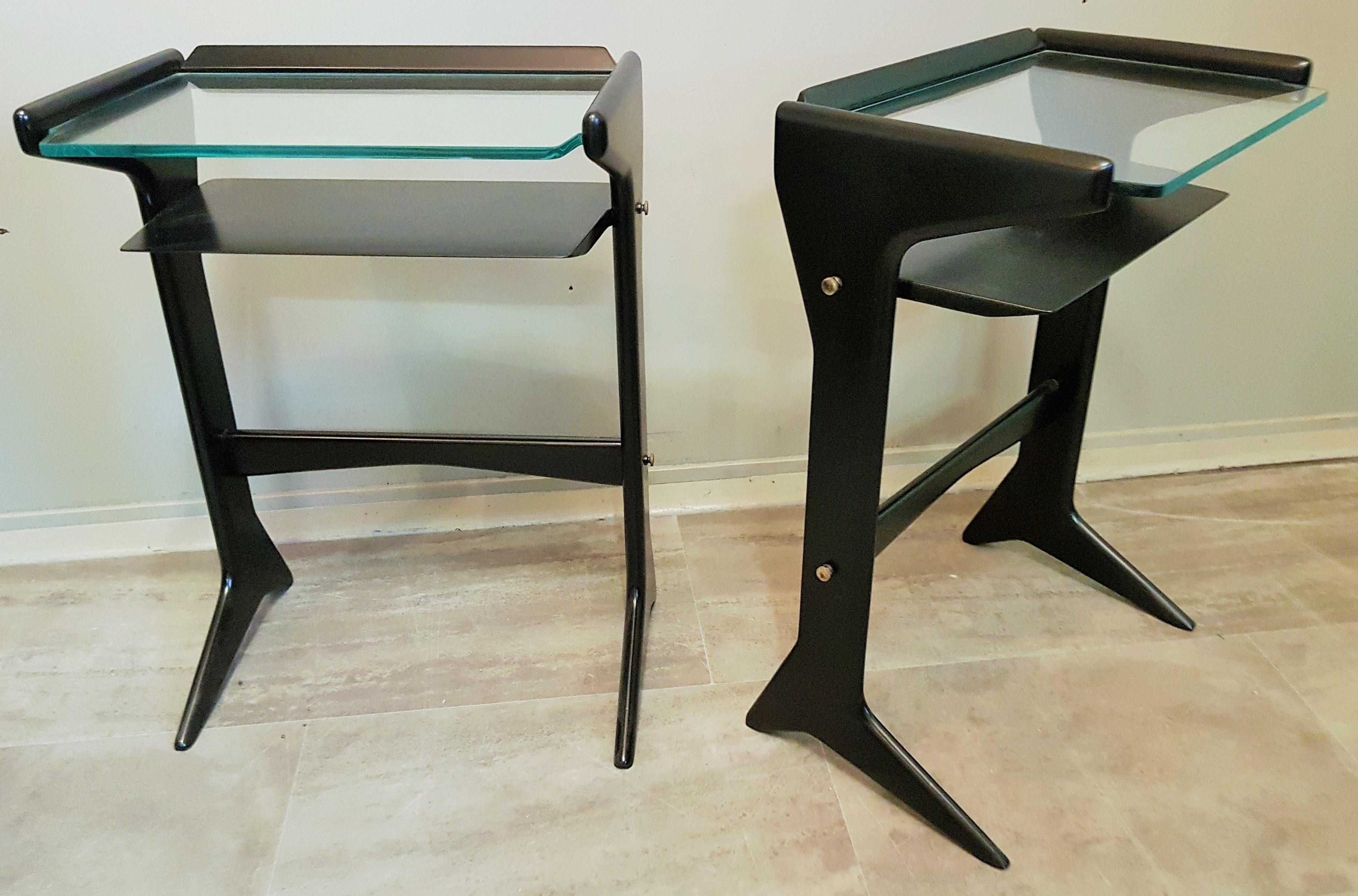 Mid-Century Pair of Side Tables Night Stands Ico Parisi, Italy, 1950s For Sale 2