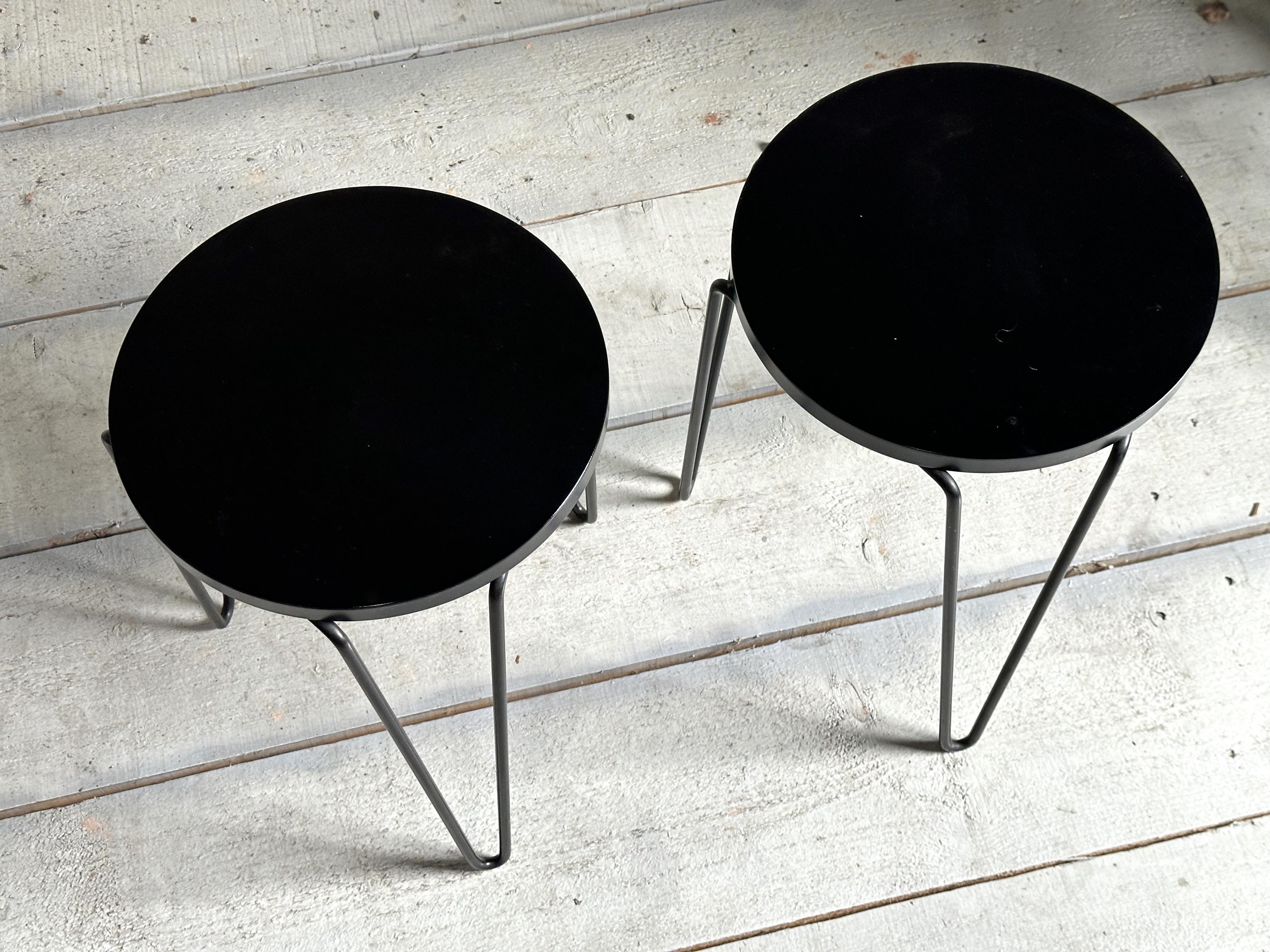 Paire de tabourets du milieu du siècle, modèle 75 de Florence Knoll, 1950 en vente 3