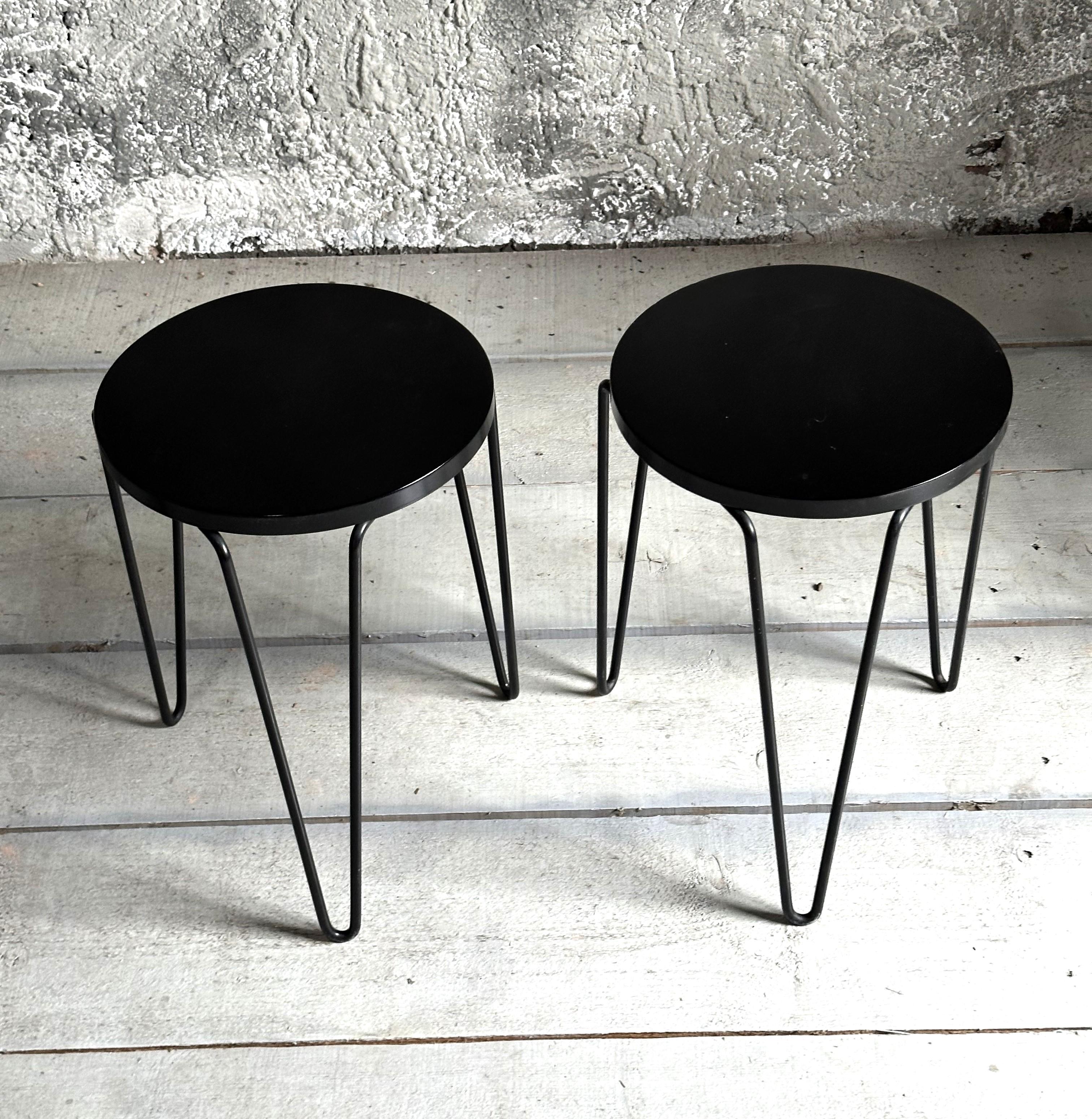 Paire de tabourets du milieu du siècle, modèle 75 de Florence Knoll, 1950 en vente 2