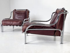 Mid-Century Pair of "Stringa" Armchairs by Gae Aulenti, 1962