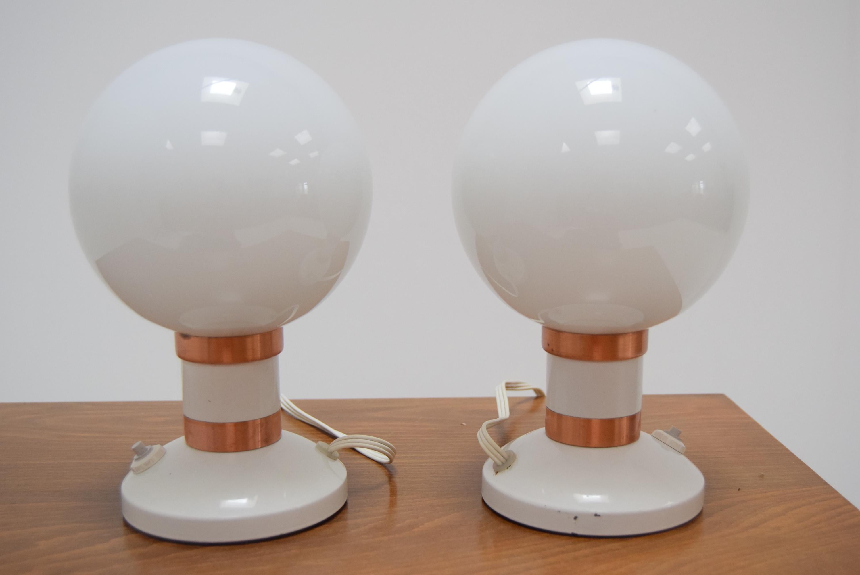Midcentury Pair of Table Lamps /Drukov, 1970s In Good Condition For Sale In Praha, CZ