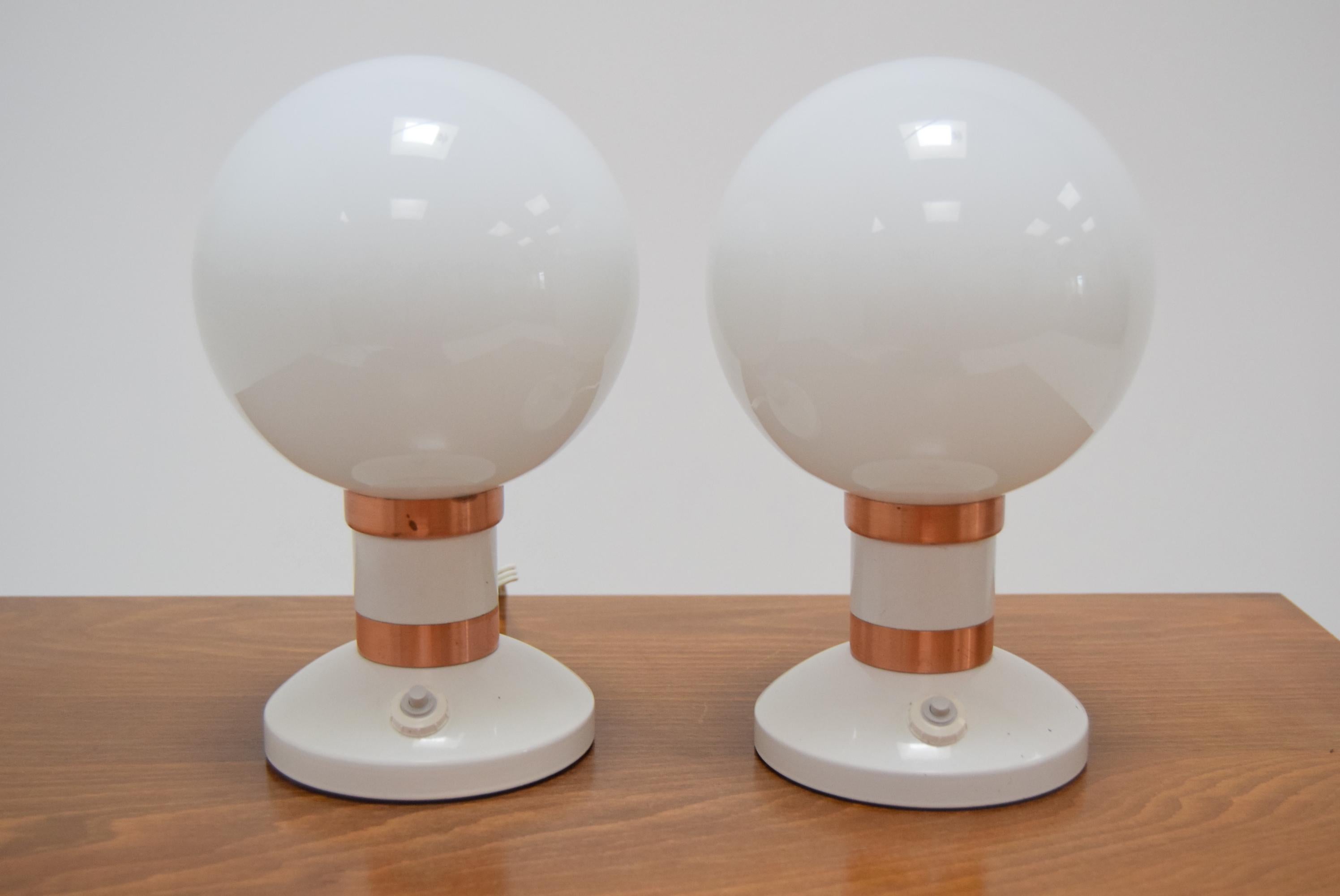 Late 20th Century Midcentury Pair of Table Lamps /Drukov, 1970s For Sale