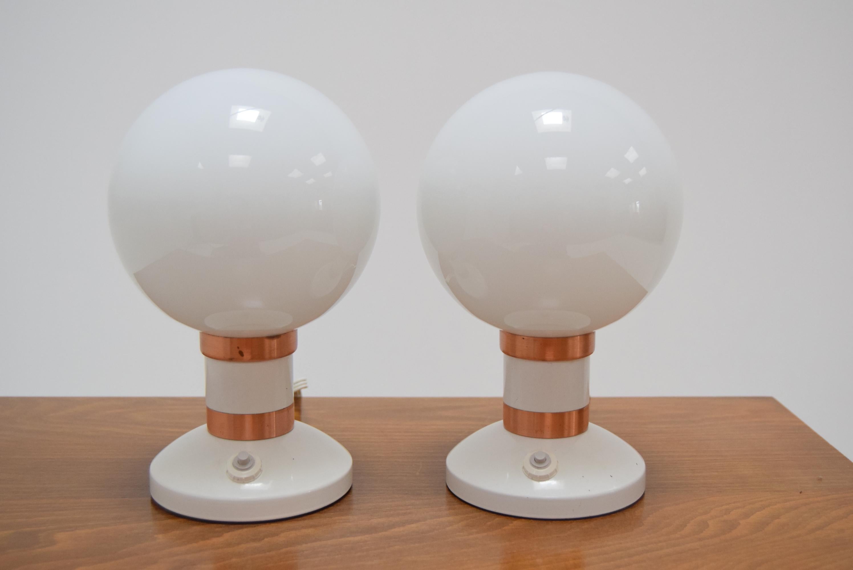 Midcentury Pair of Table Lamps /Drukov, 1970s For Sale 2