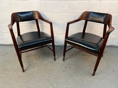 Mid-Century Pair of Tapered Leg Dining Chairs by Paoli