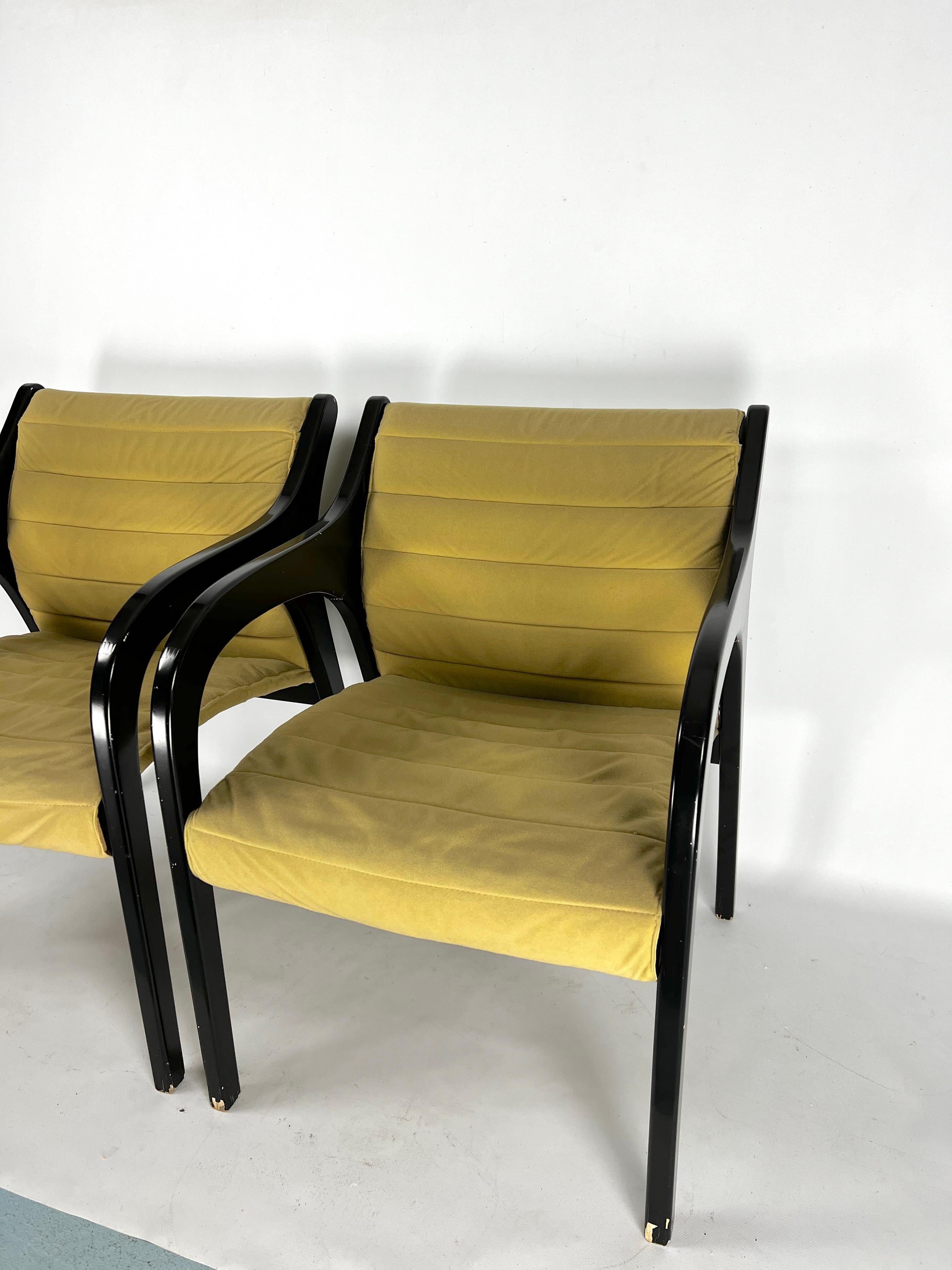 Mid-Century Modern Mid-Century pair of Vivalda lounge chairs by Claudio Salocchi for Sormani. 1960s For Sale