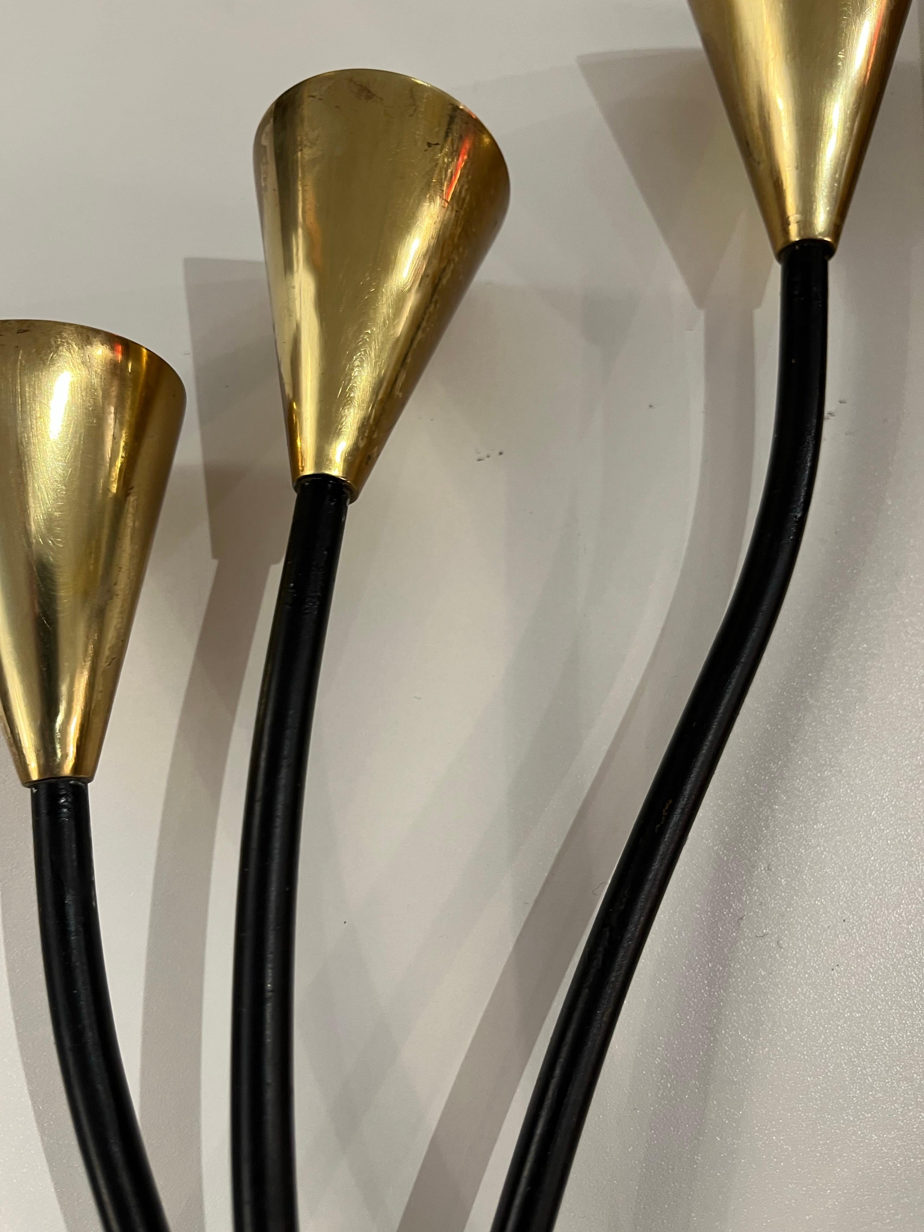Coppia di lampade da parete Sconce del Mid Century  Maison Lunel Model Arum in vendita 8
