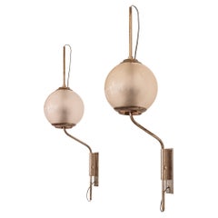 Mid-Century pair of wall light Pallone Lp1 by Luigi Caccia Dominioni for Azucena