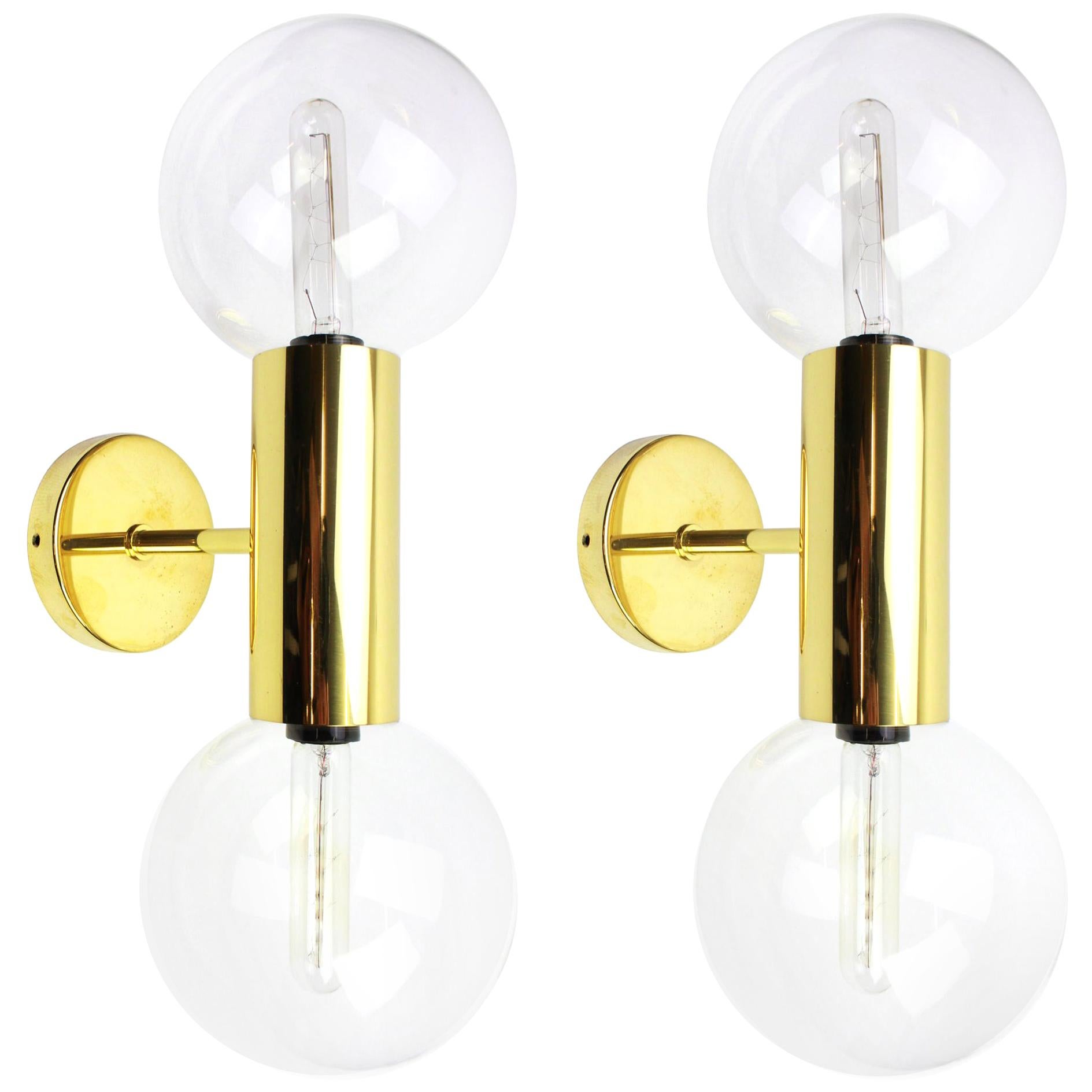 Midcentury Pair of Wall Sconces Design Motoko Ishii by Staff, Germany, 1970s For Sale
