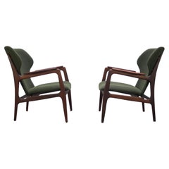 Midcentury Pair of Wingback Easy Chairs in the Style of Bovenkamp, 1960s