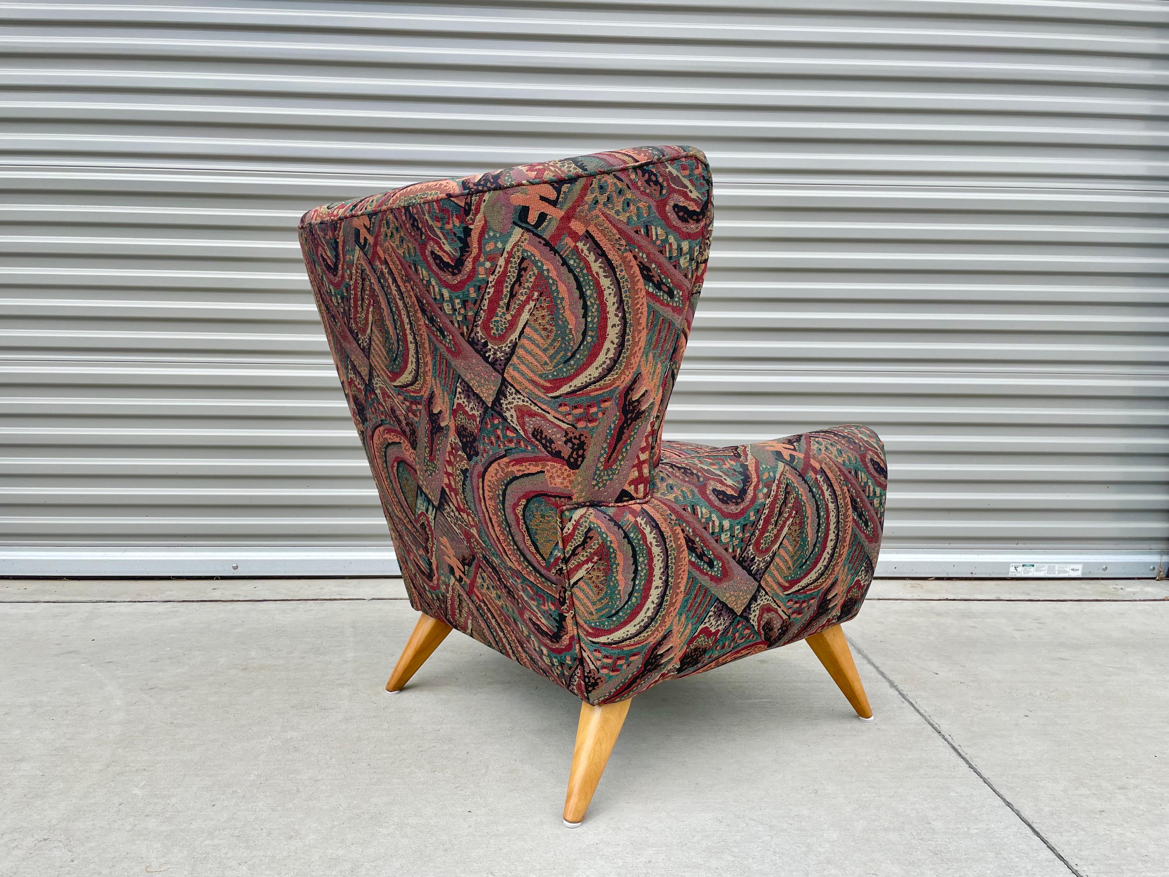 Midcentury Pair of Wingback Lounge Chairs For Sale 6