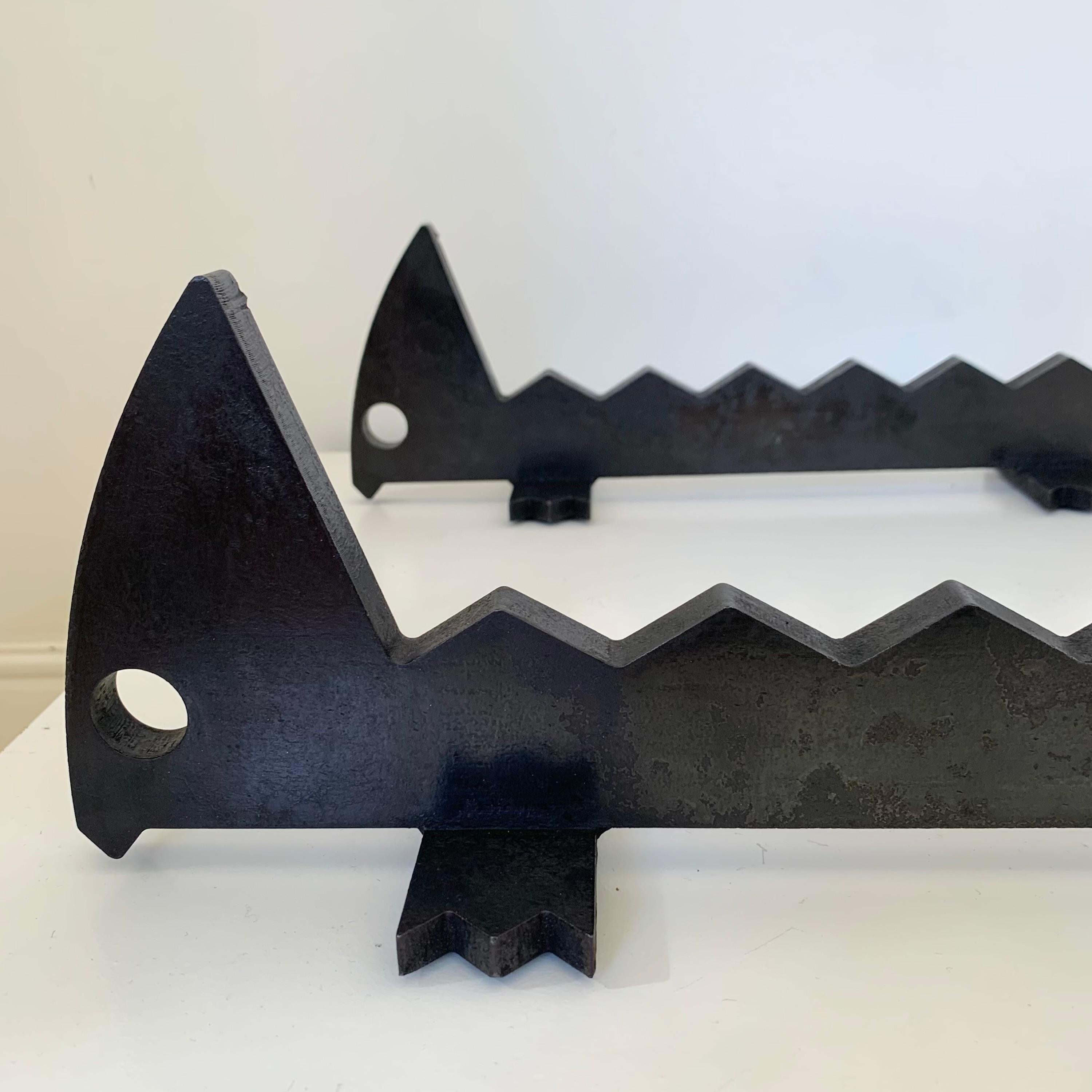 Mid-Century Pair Of Zoomorphic Andirons, circa 1960, France. For Sale 3