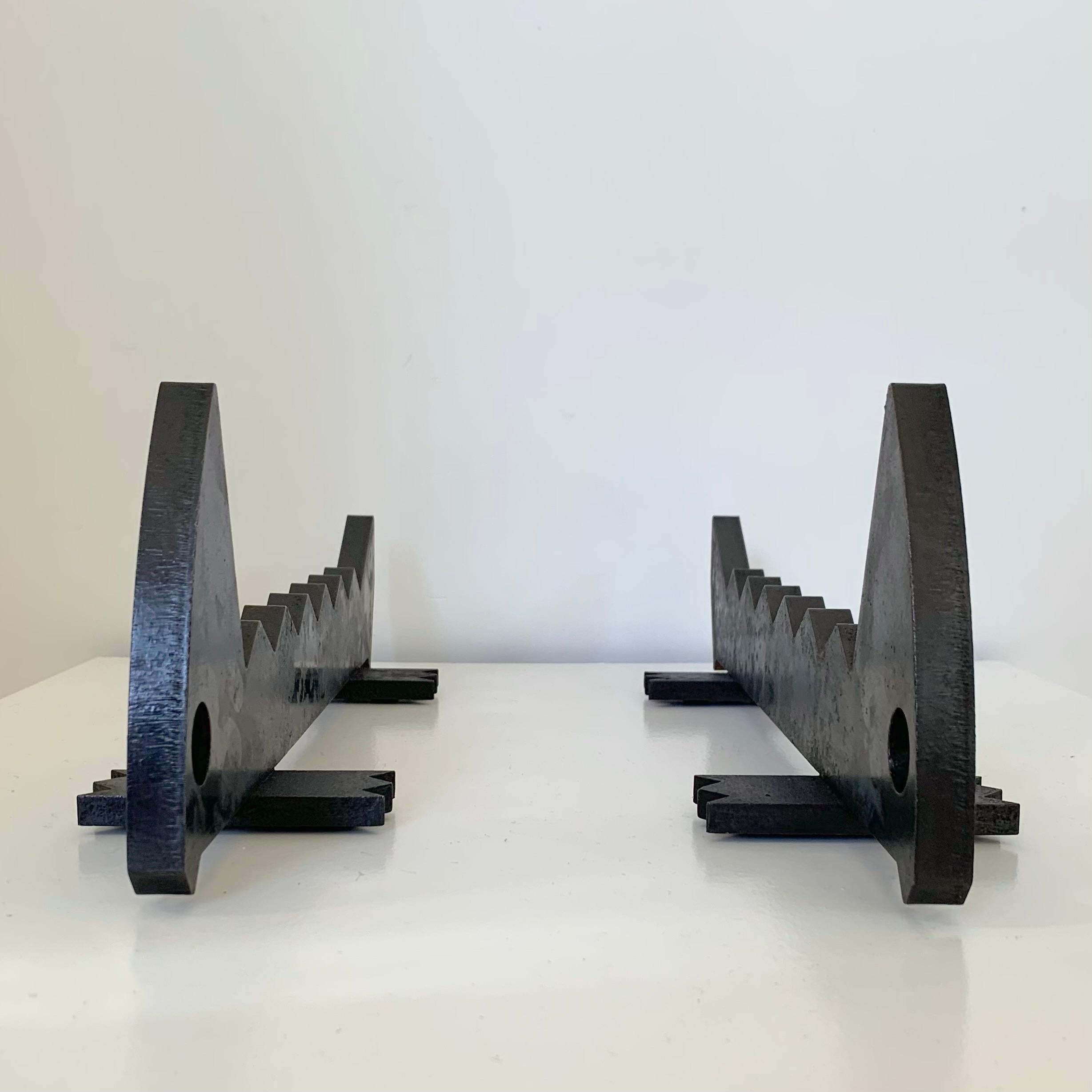 Mid-Century Pair Of Zoomorphic Andirons, circa 1960, France. For Sale 4