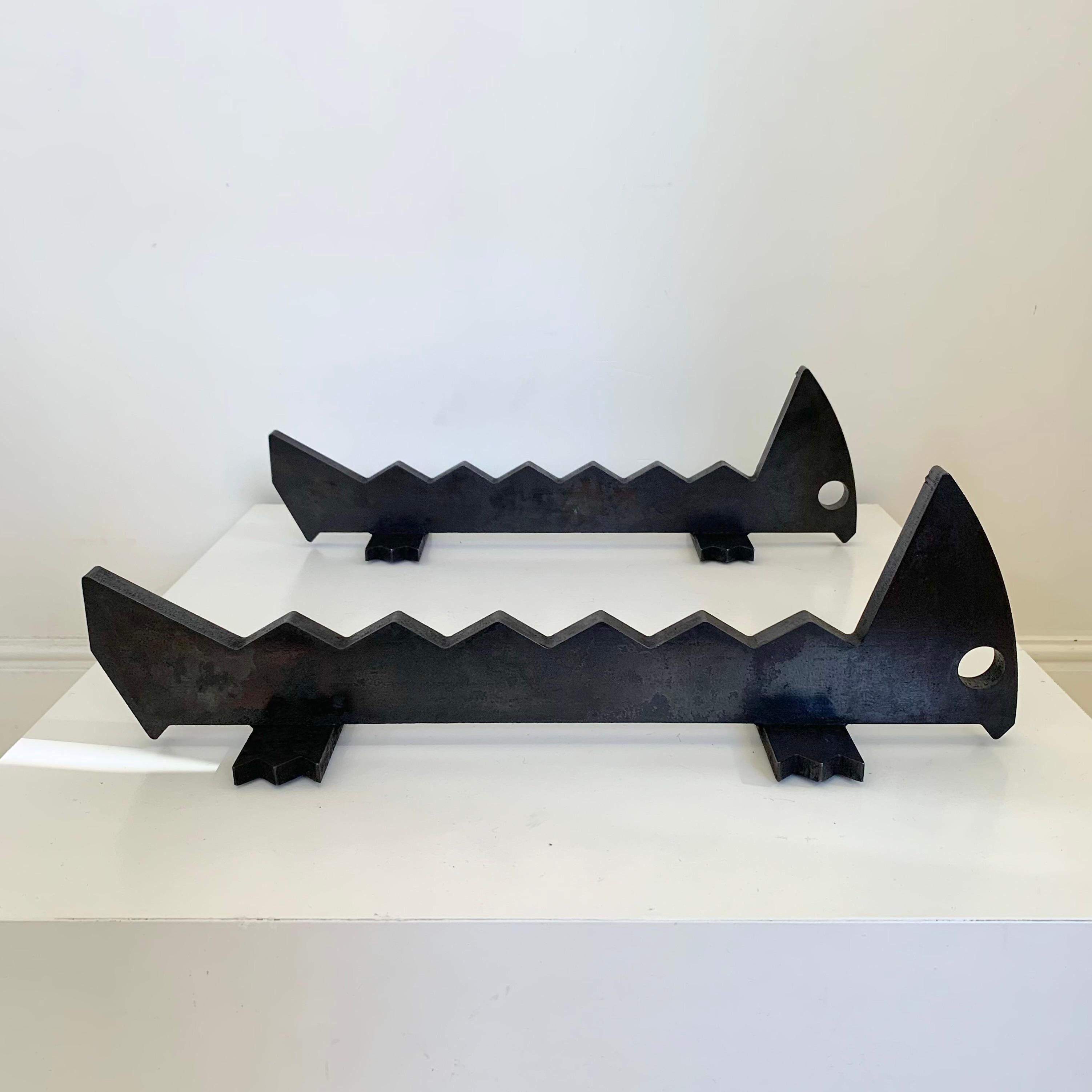 Mid-Century Pair Of Zoomorphic Andirons, circa 1960, France. For Sale 9