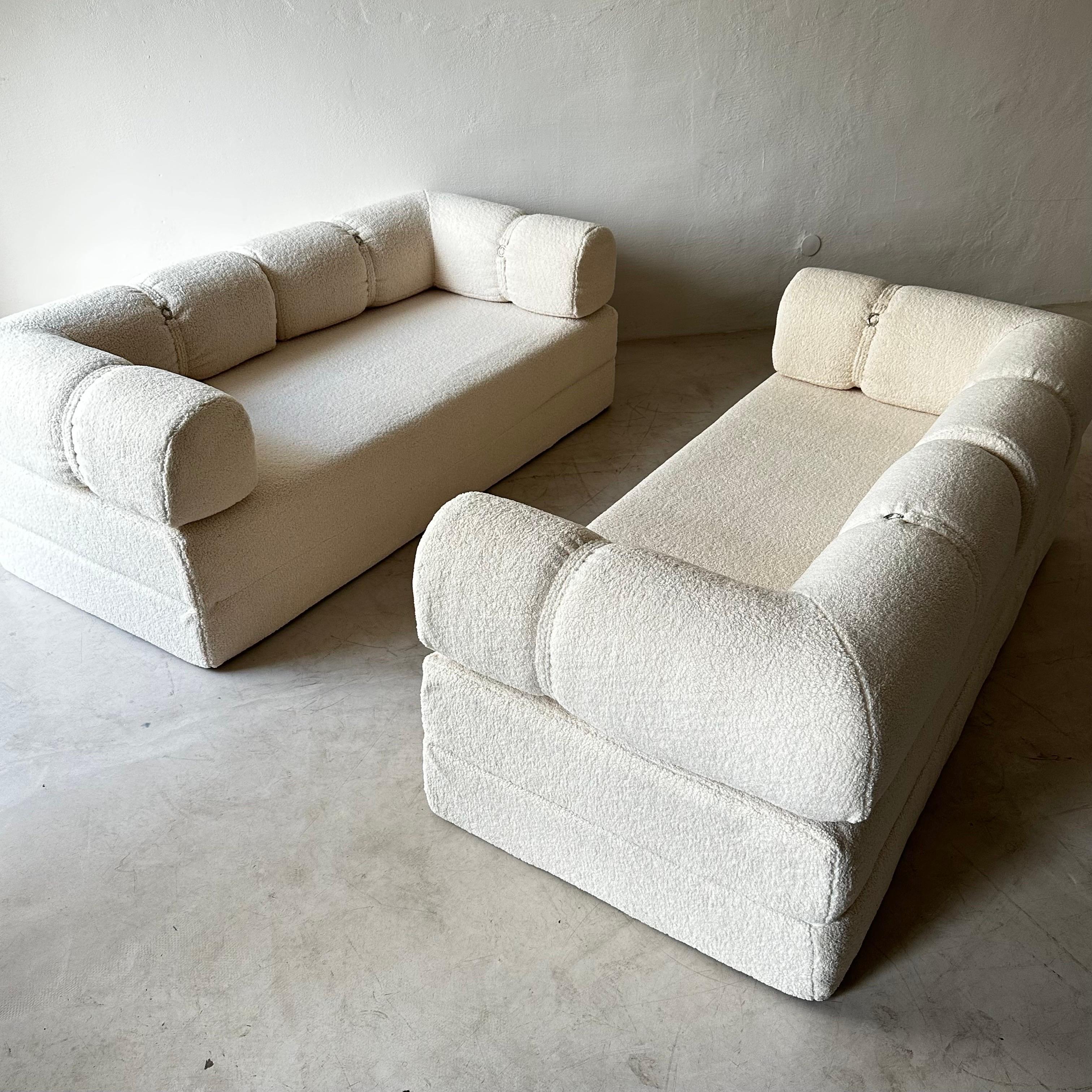 Mario Bellini Style Sofa's Daybeds Two Pieces Available, Italy, 1970s For Sale 1