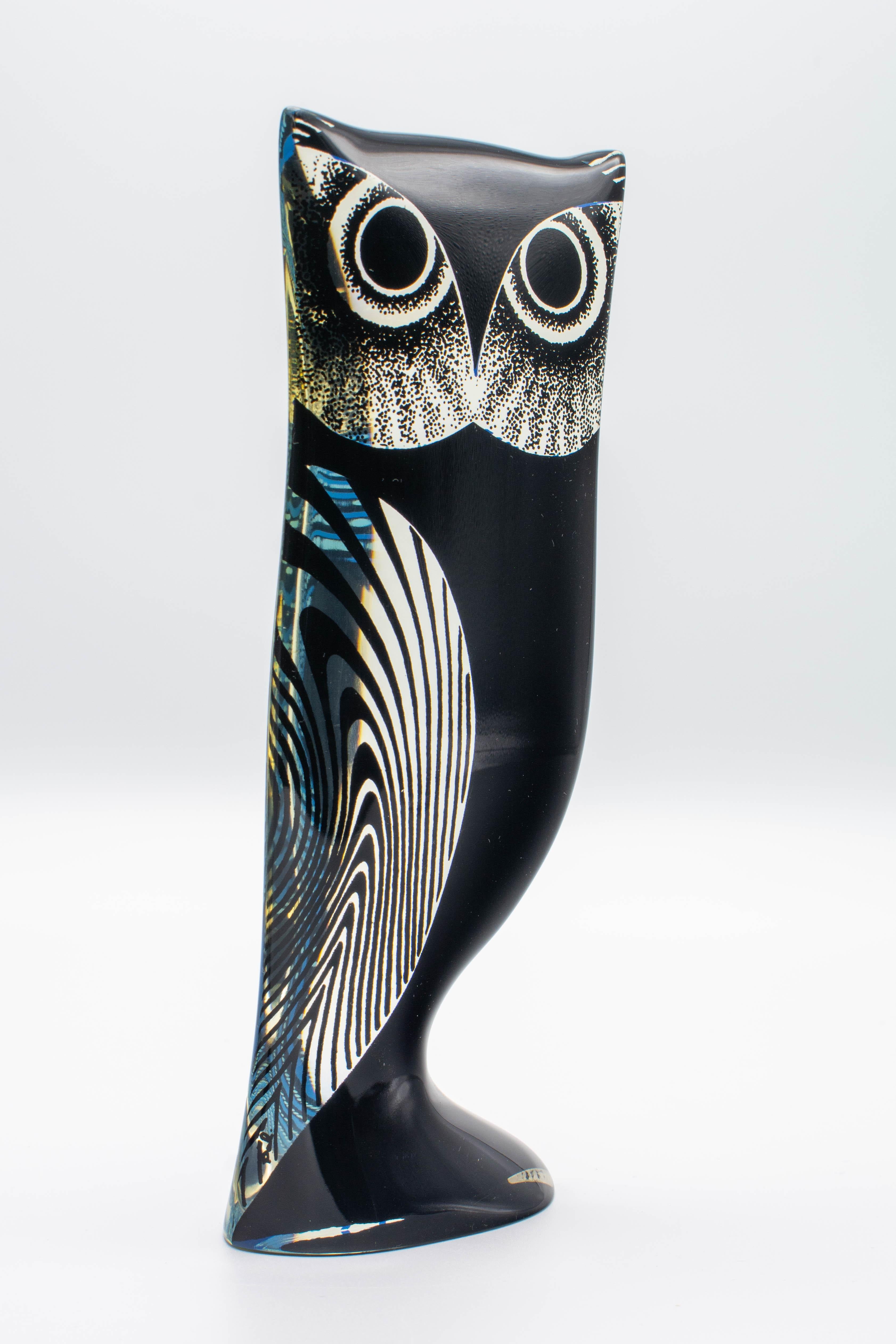 20th Century Midcentury Palatnik Op Art Lucite Owl